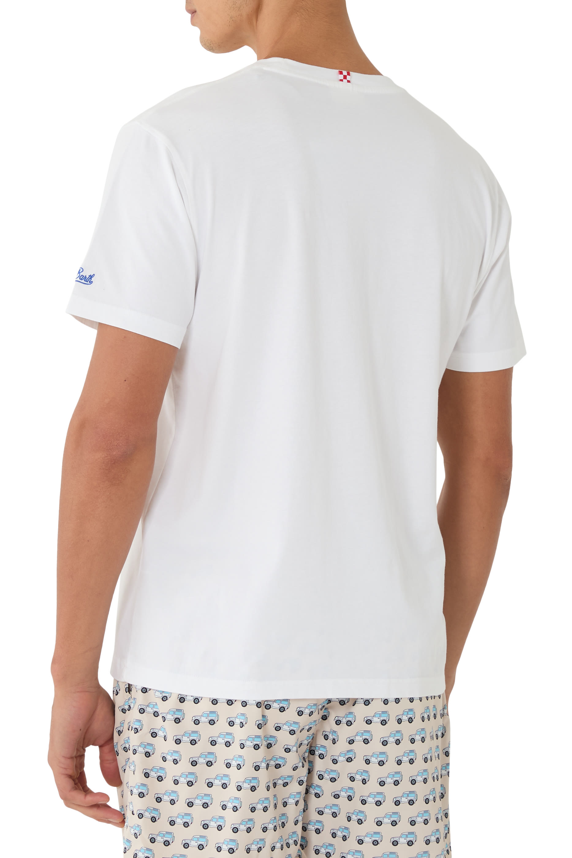 Car Print and Run Out with Me Embroidery T-Shirt