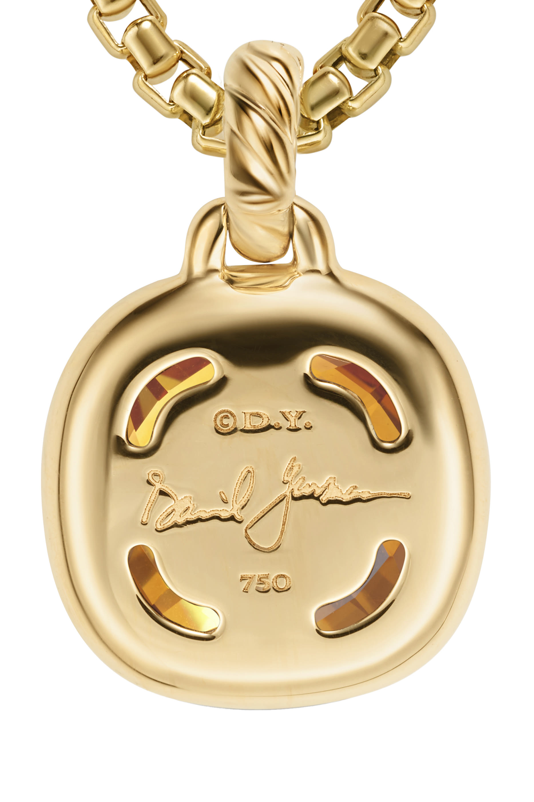 قلادة ألبيون بدلاية مرصعة بأحجار سترين وماس، ذهب أصفر عيار 18