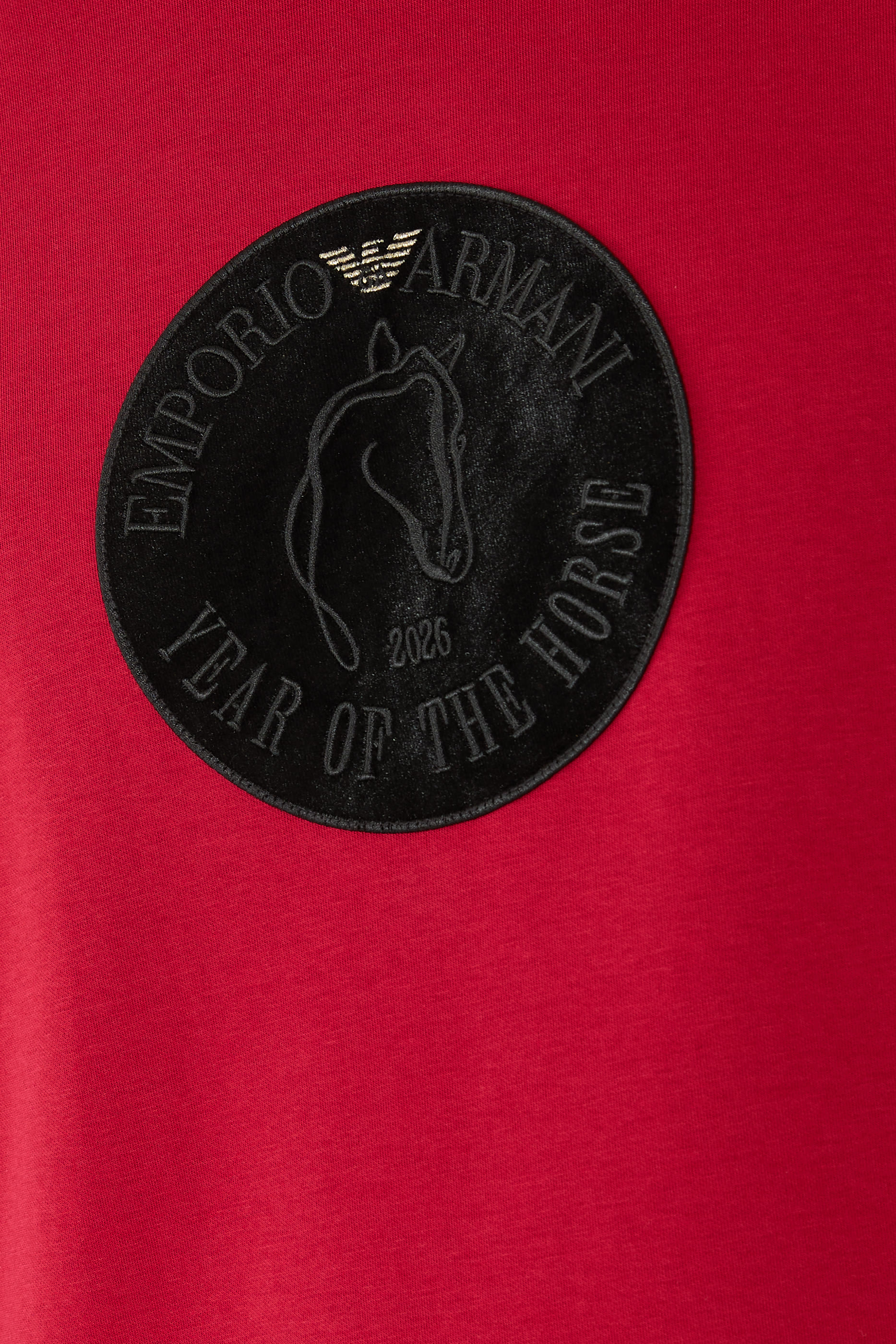 سويت شيرت بتطريز شعار الماركة كبير جيرسيه مزدوج للسنة الجديدة