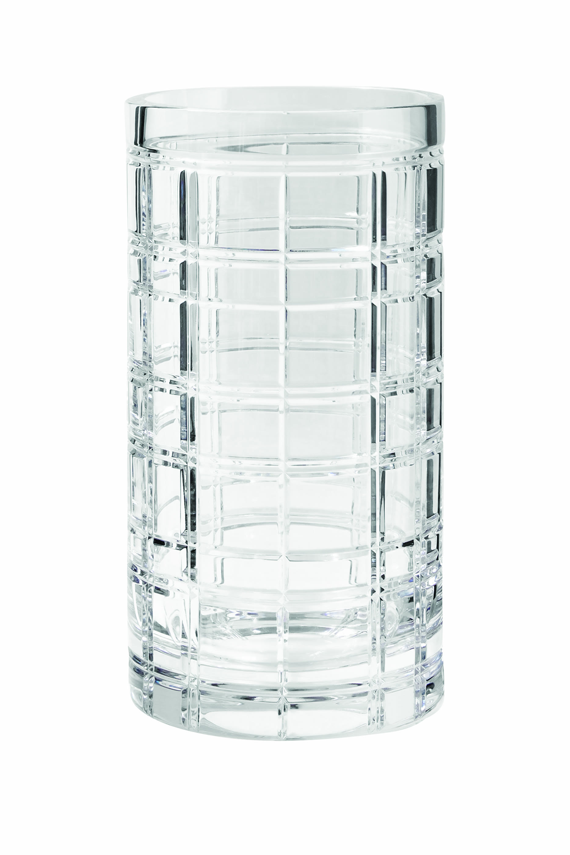 مزهرية هدسون متوسطة بنقشة مربعات