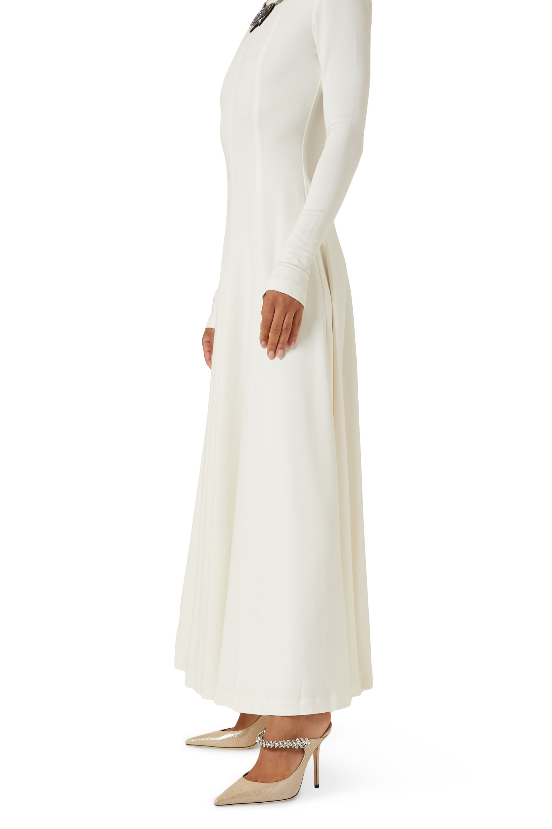 حذاء بينغ 100 مفتوح من الخلف مرصع بكريستال