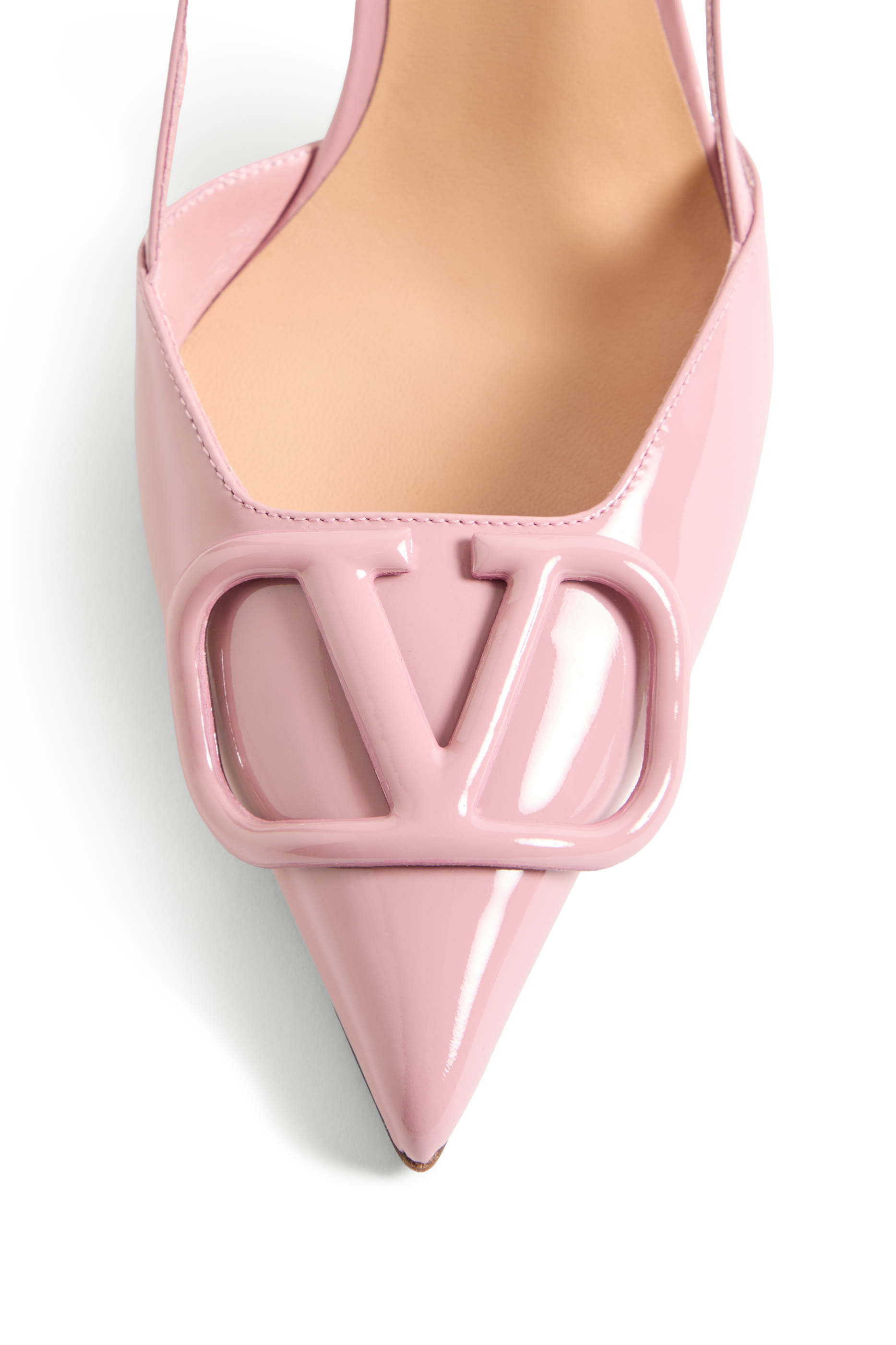 حذاء كلاسيكي 80 بسير خلفي وشعار الماركة جلد لامع