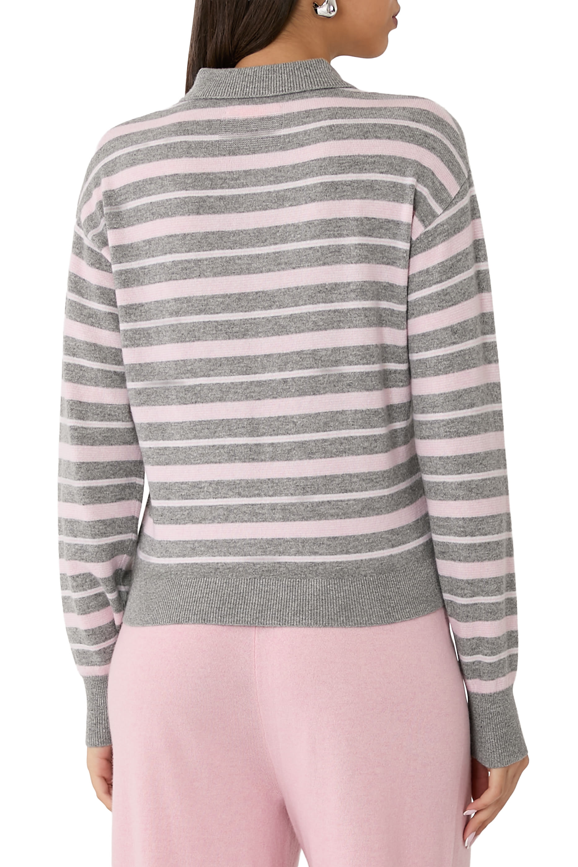 قميص بولو بتصميم جامعي بنقشة مخططة