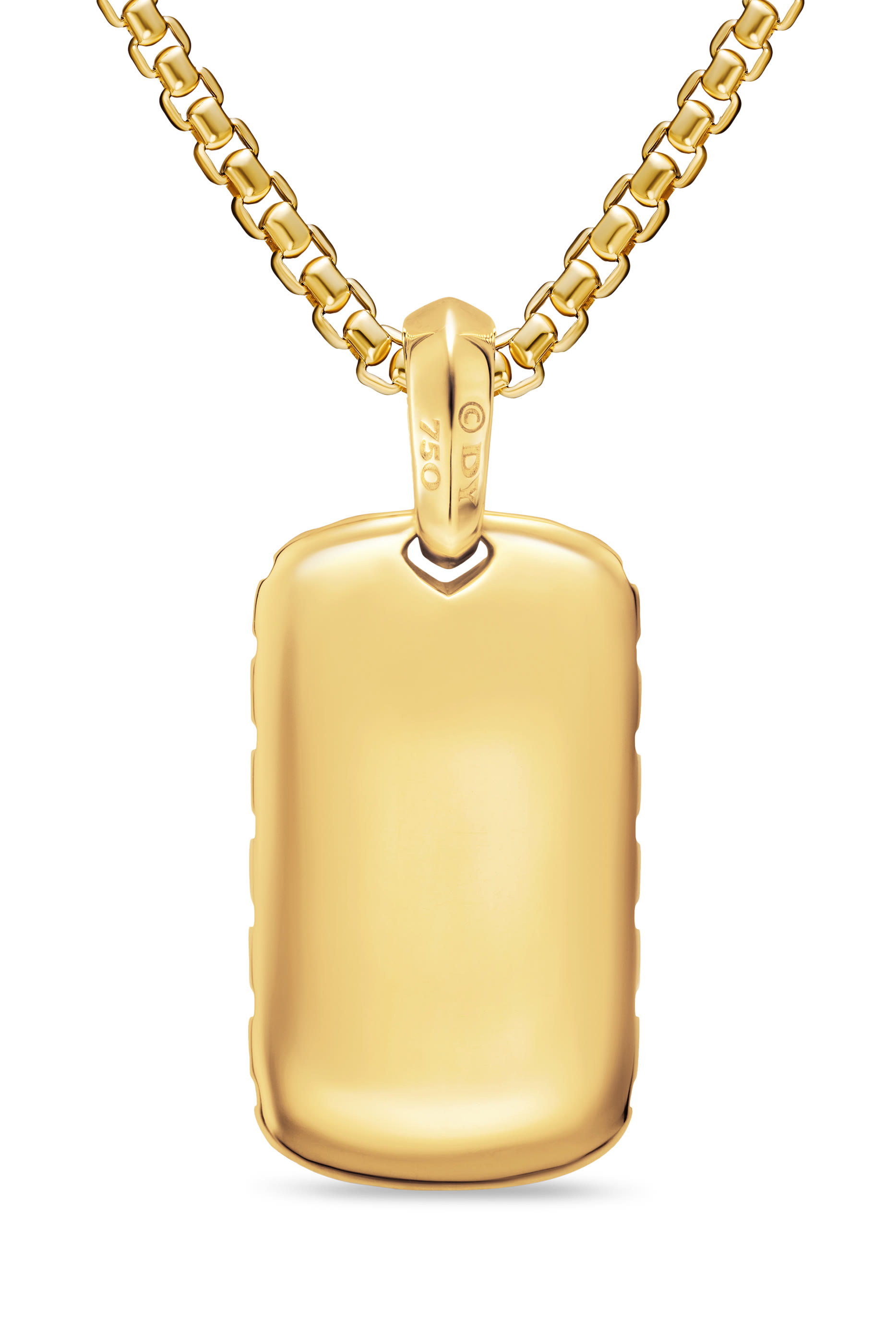 دلاية بنقشة شيفرون مرصعة بالعقيق، ذهب أصفر عيار 18