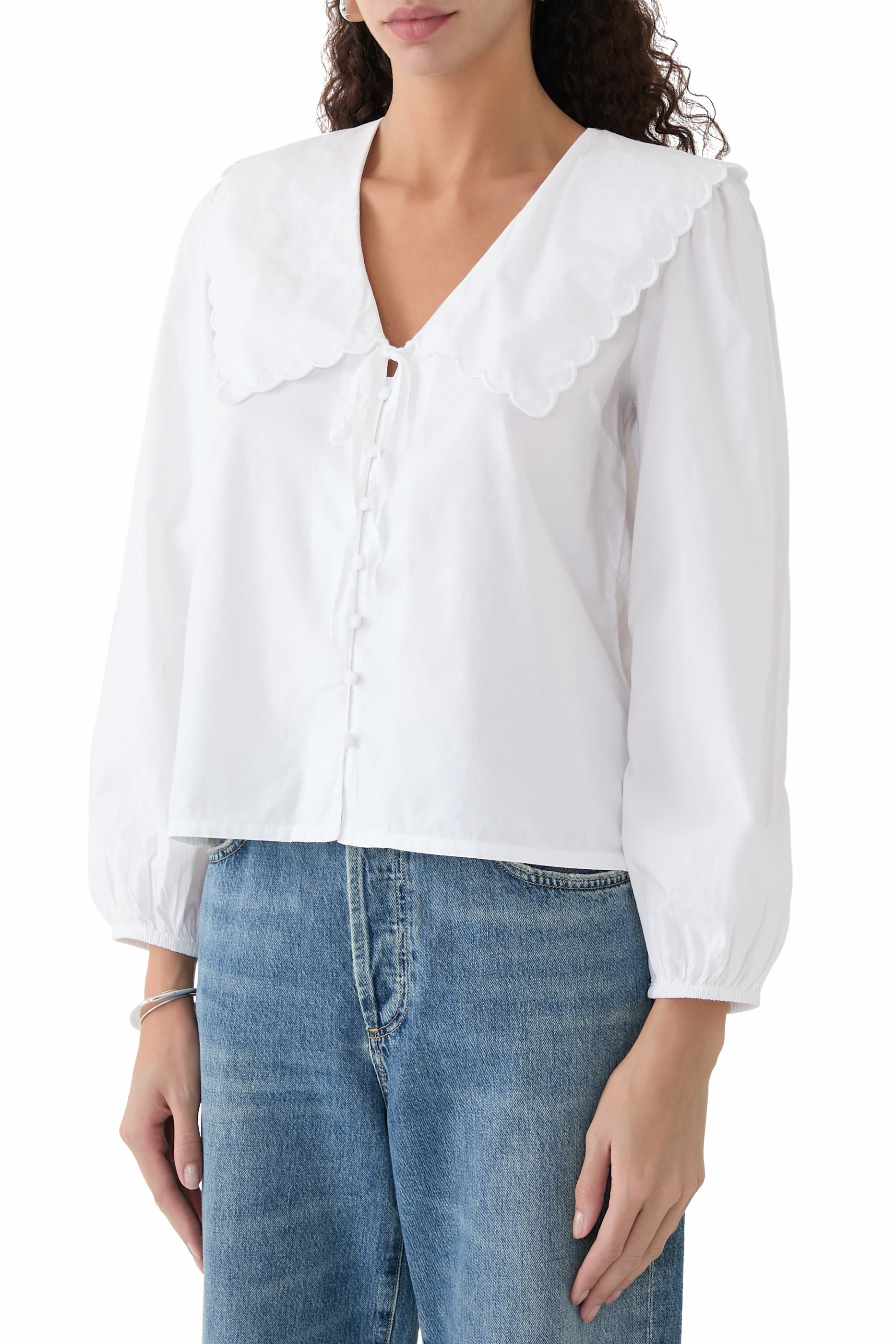 بلوز بيردي بأكمام طويلة