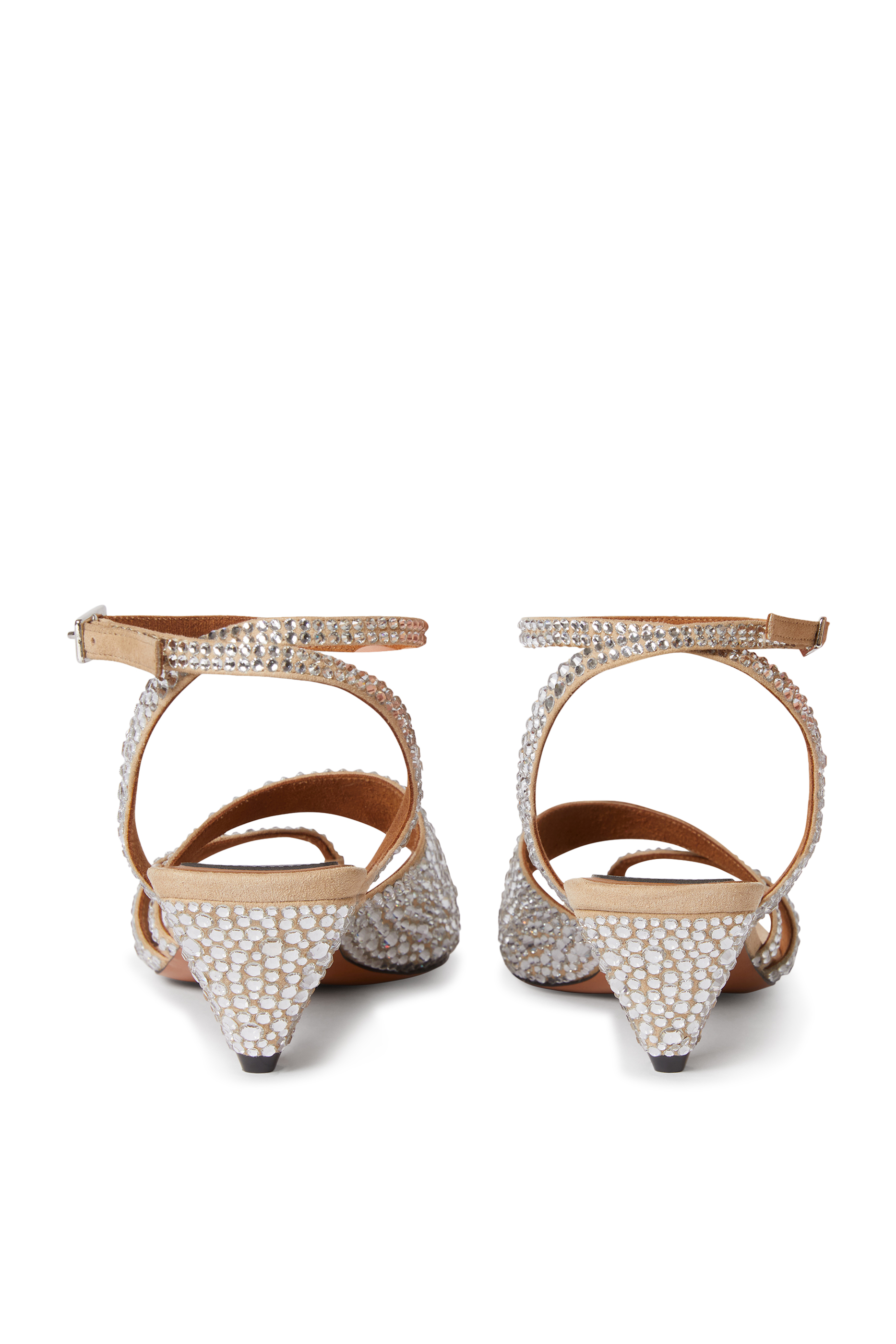 حذاء ستيلا سبور مزين بكريستال مثبت حراريا بكعب قصير