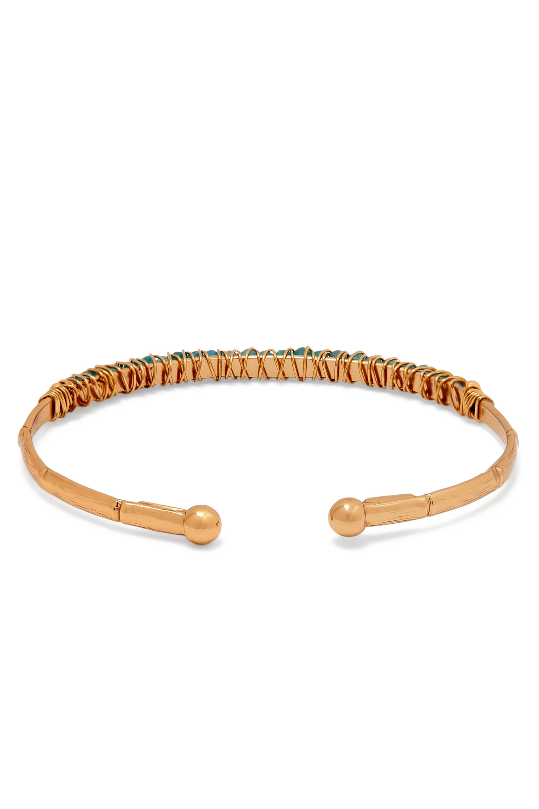 سوار مفتوح لاير، معدن مطلي بالذهب