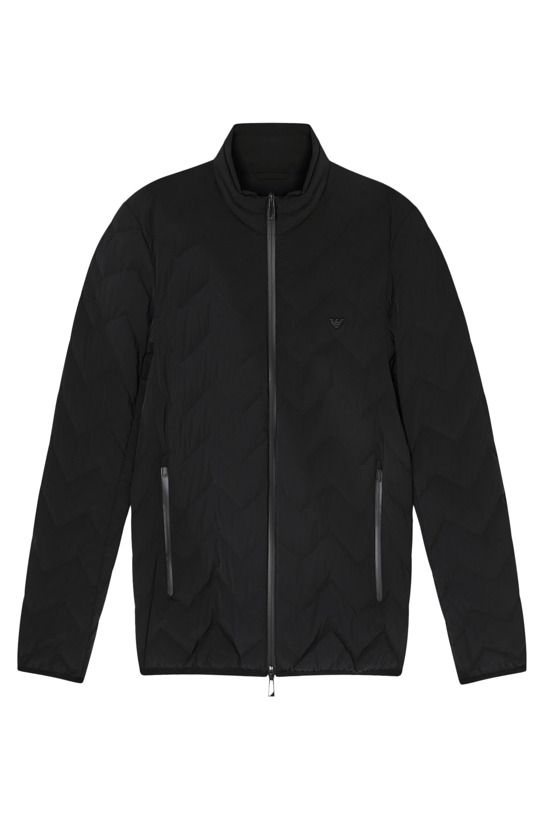 جاكيت بتصميم مبطن مقاوم للماء بنمط شيفرون نايلون وسباندكس