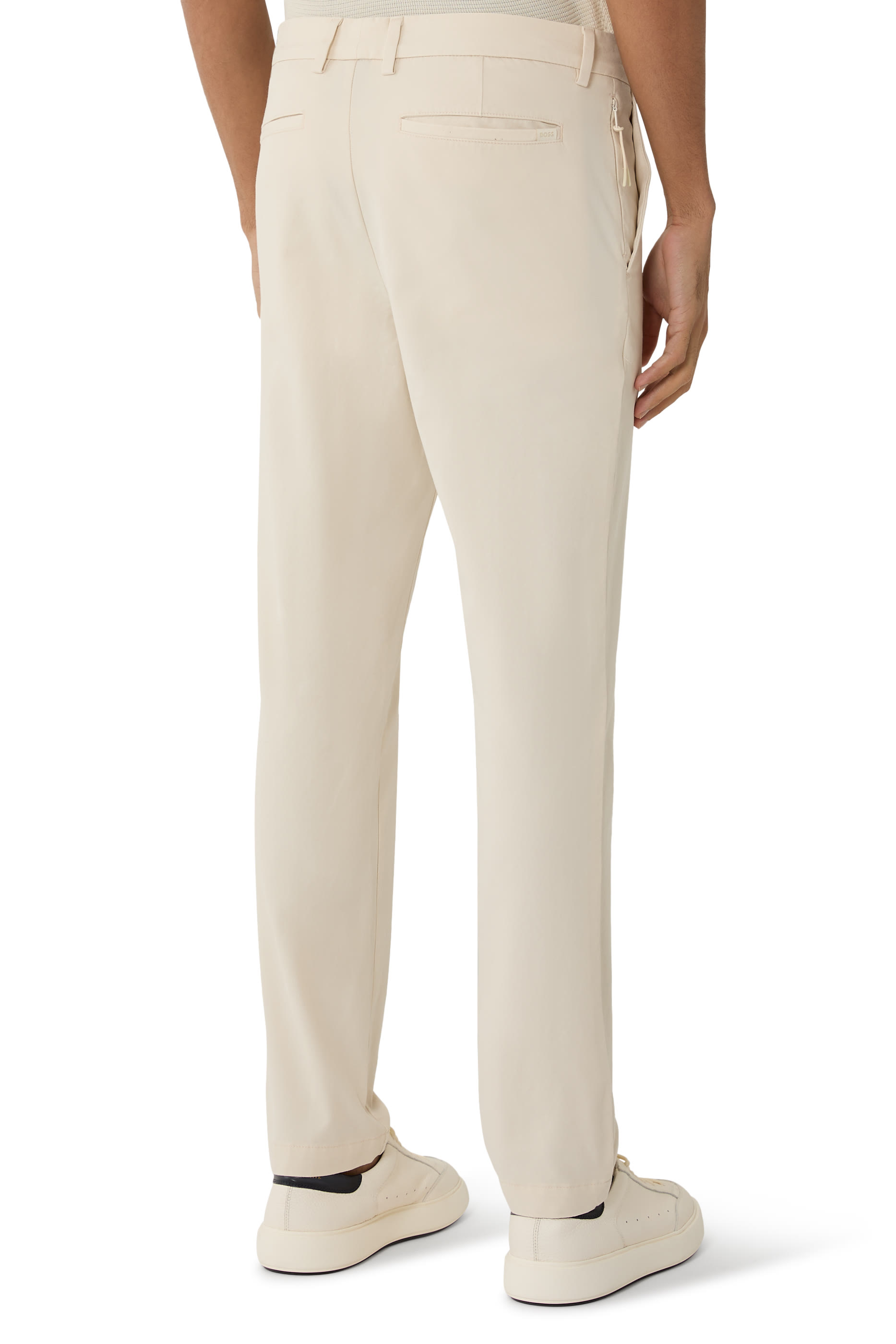 Stretch Cotton Blend Slim-Fit Trousers