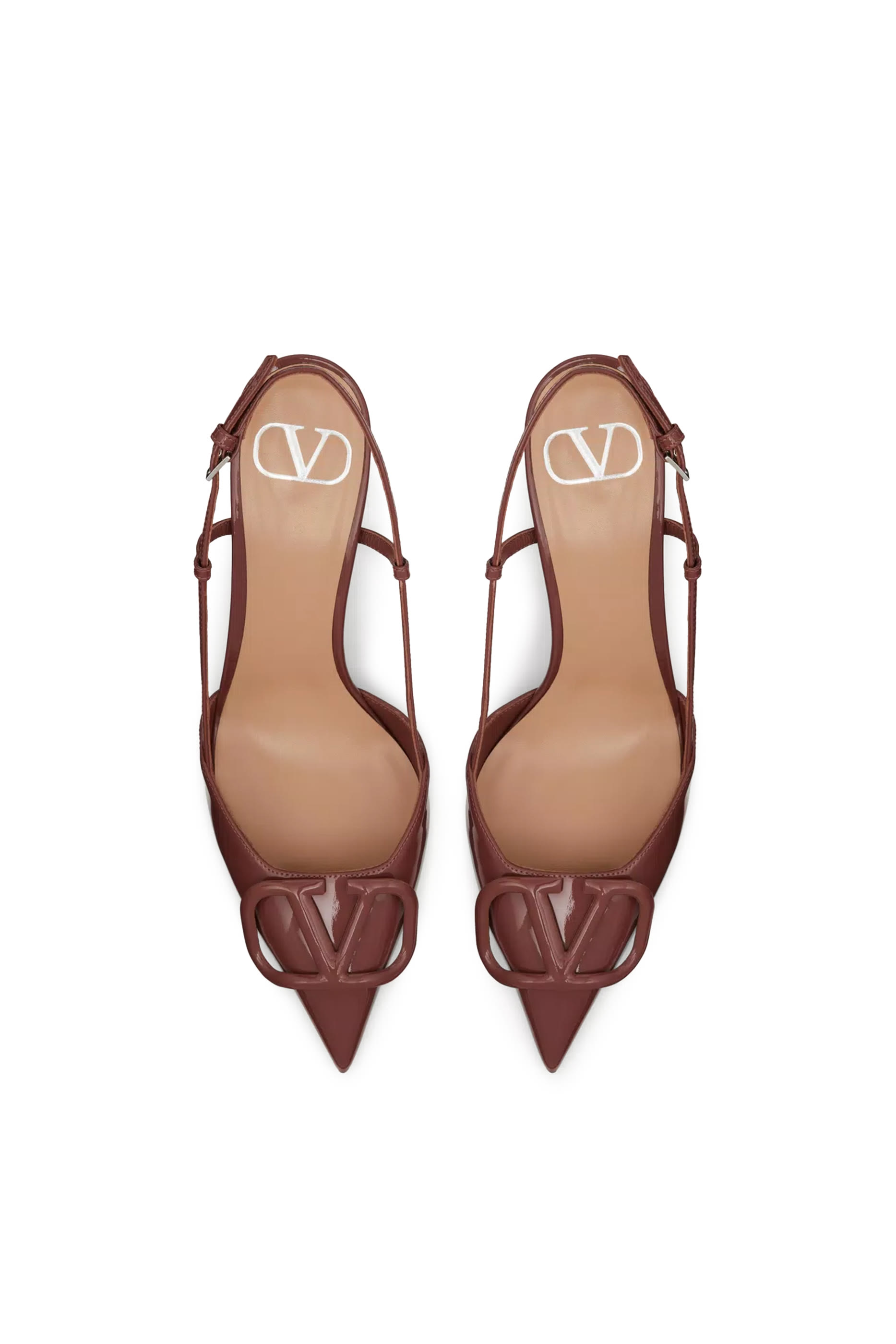 حذاء كلاسيكي 80 بسير خلفي وشعار الماركة جلد لامع