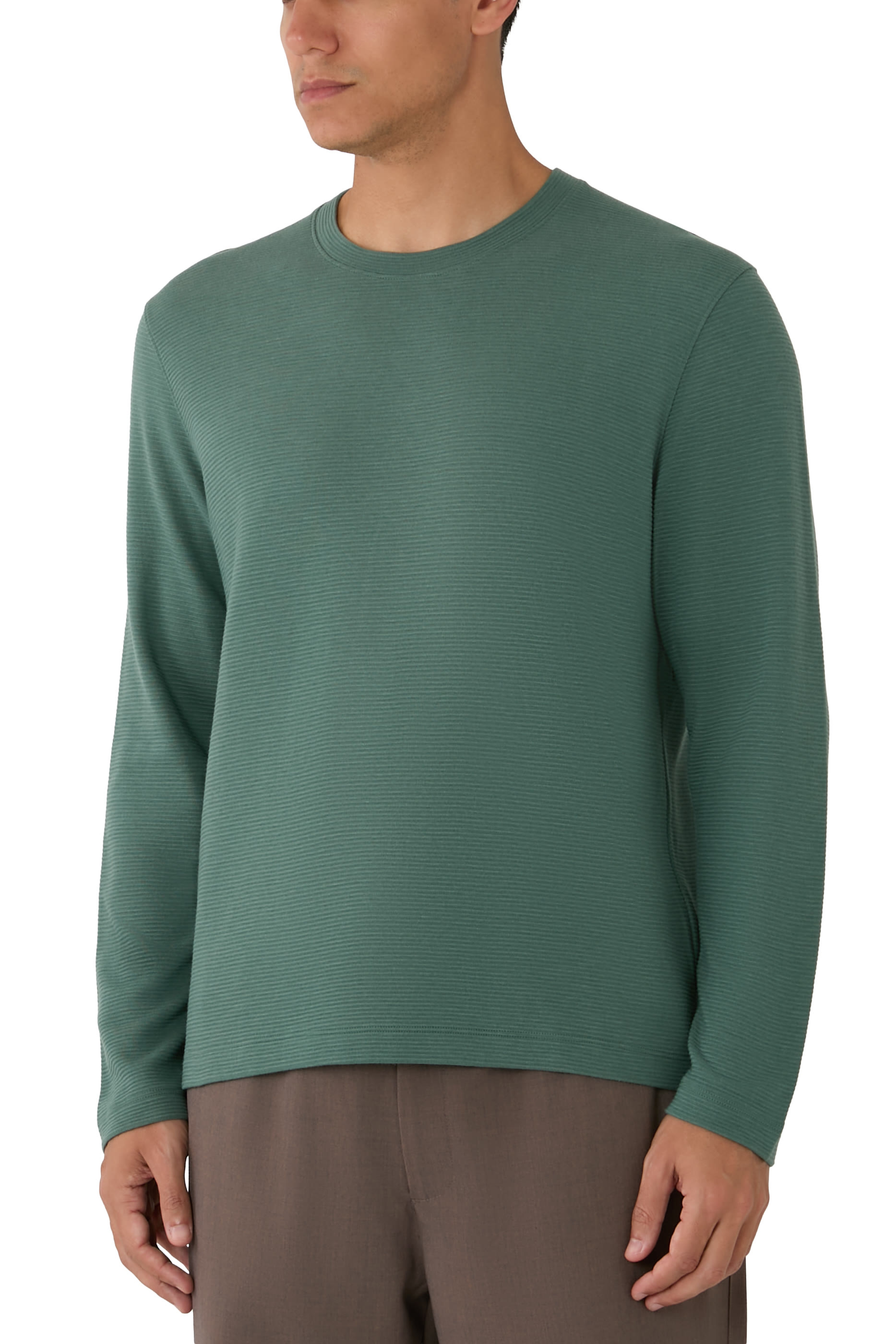 تيشيرت ديلروي بأكمام طويلة نسيج جاكار ستوديو