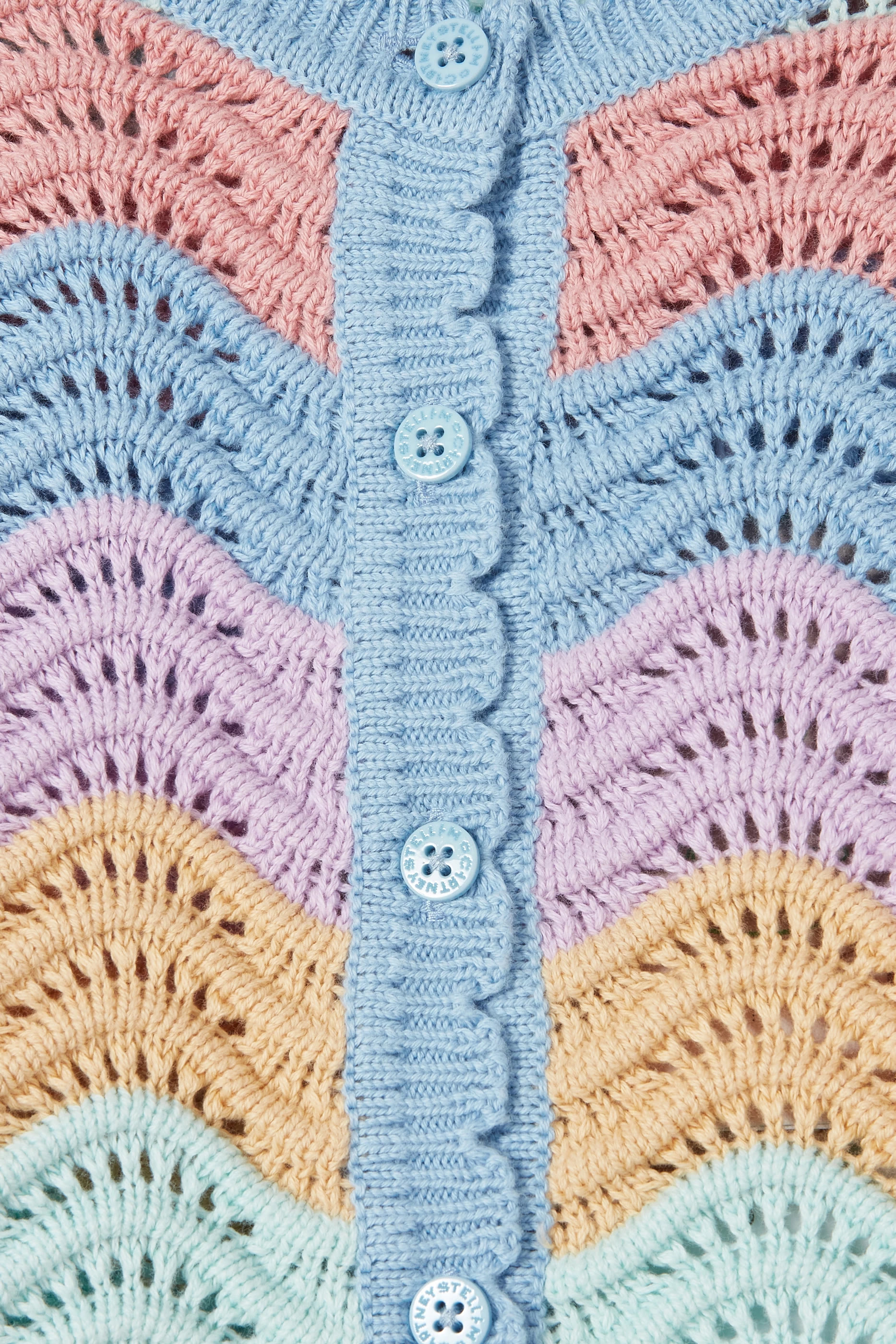 كارديجان كروشيه بخطوط متعرجة للأطفال