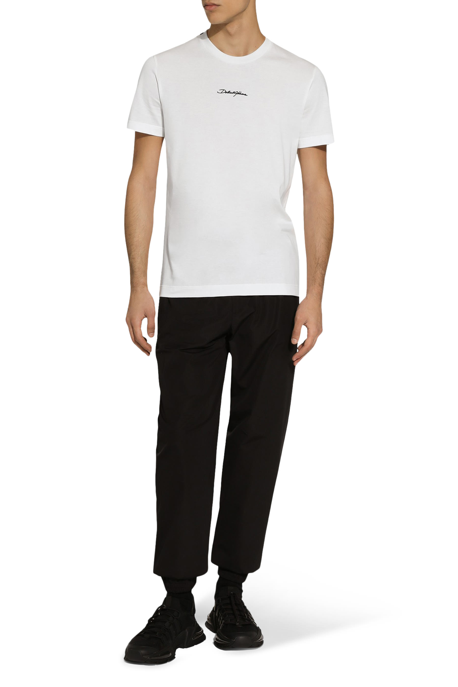 بنطال رياضي بشعار الماركة قطن