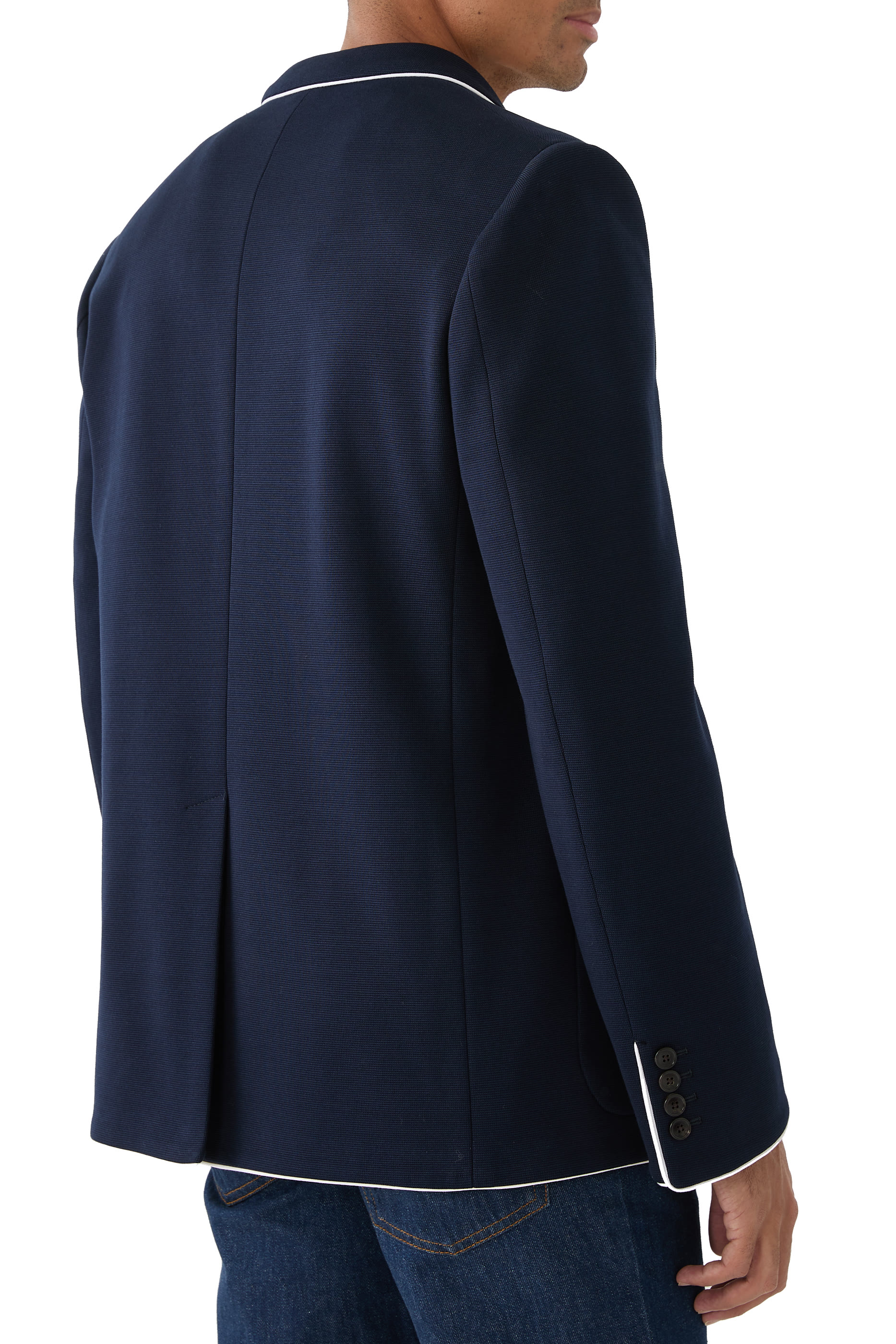 جاكيت بتطريز حرفي شعار الماركة قطن جيرسيه