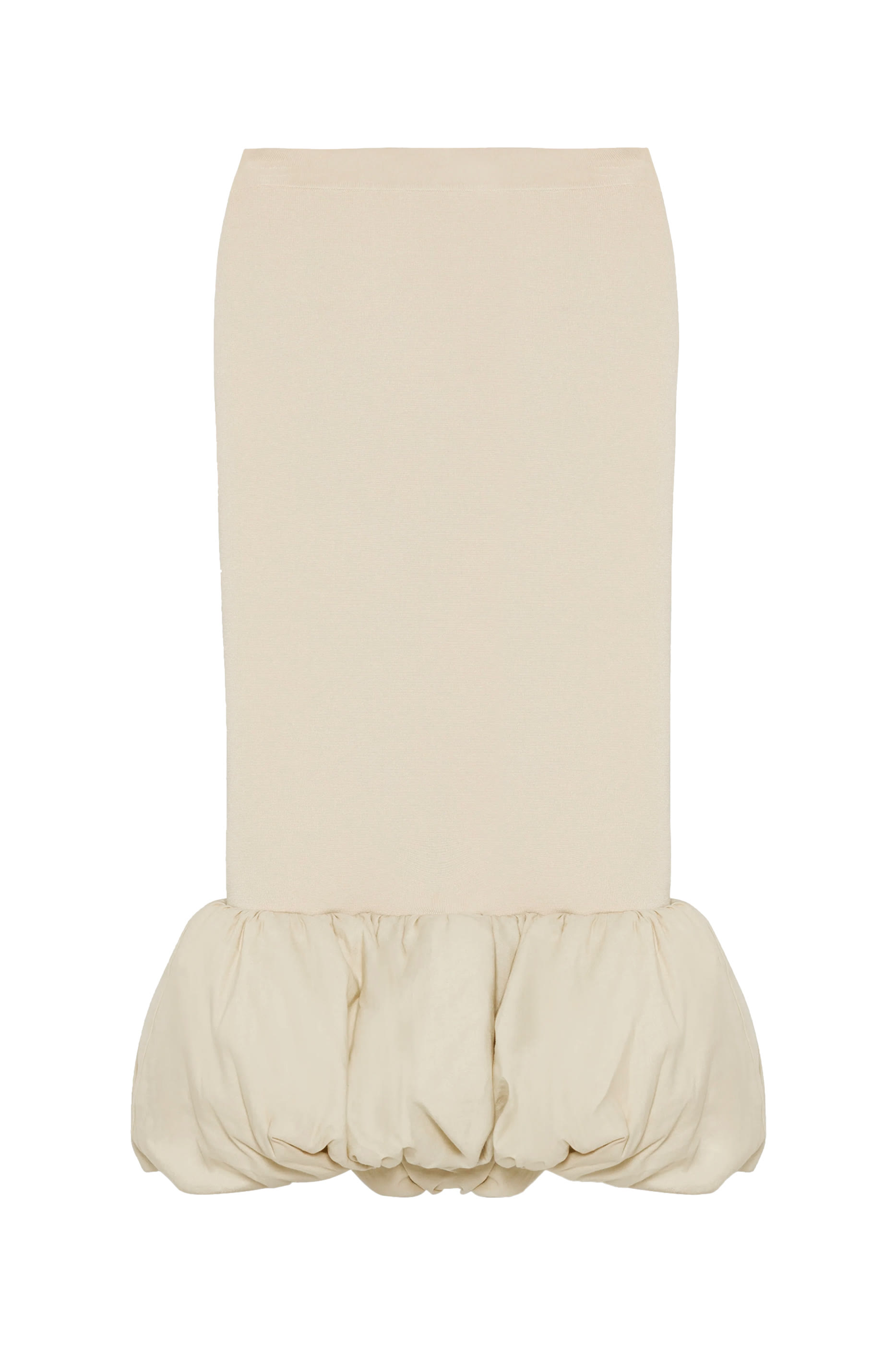 تنورة كاميل متوسطة الطول كتان منسوج