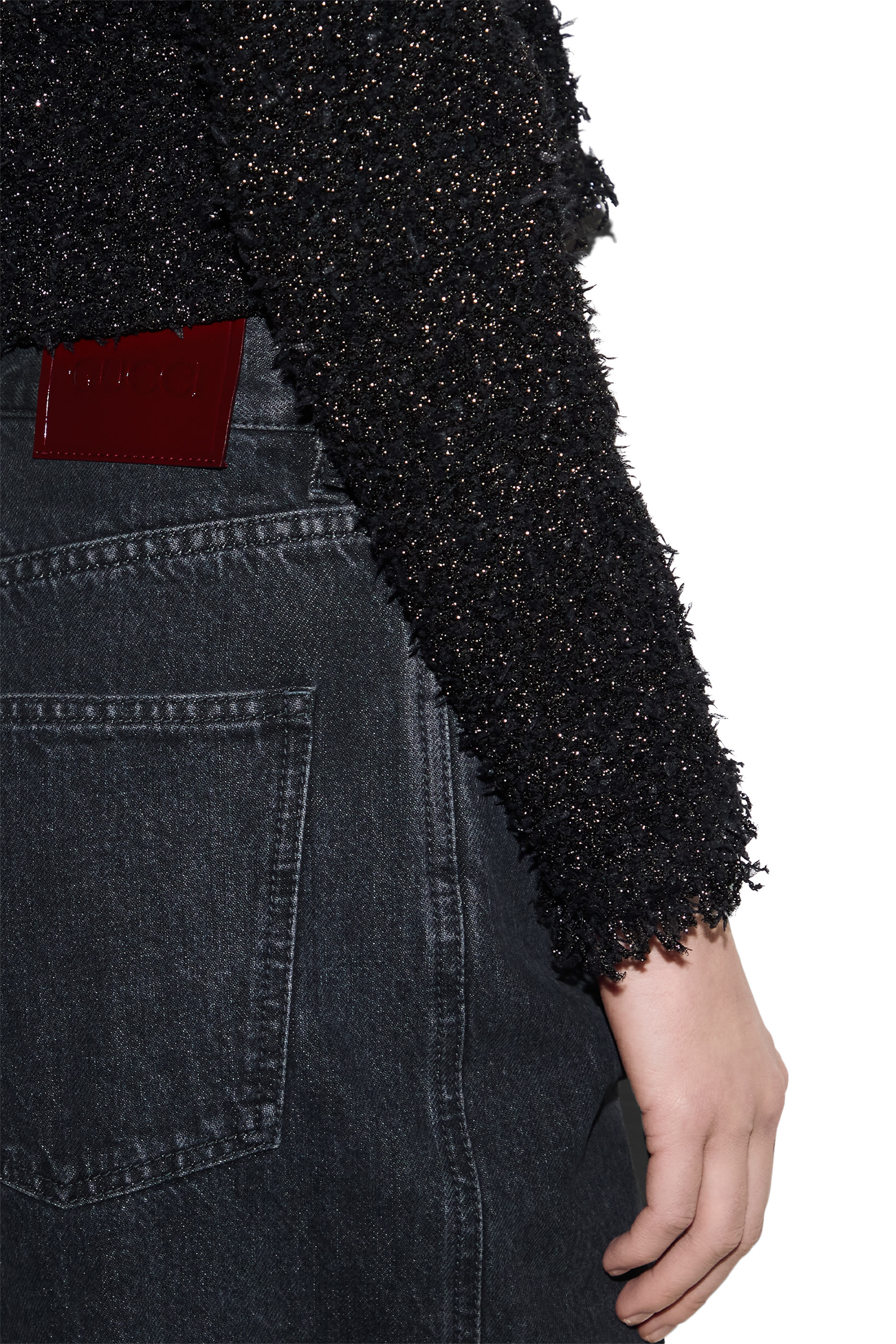 بنطال بقصة ساق واسعة دنيم