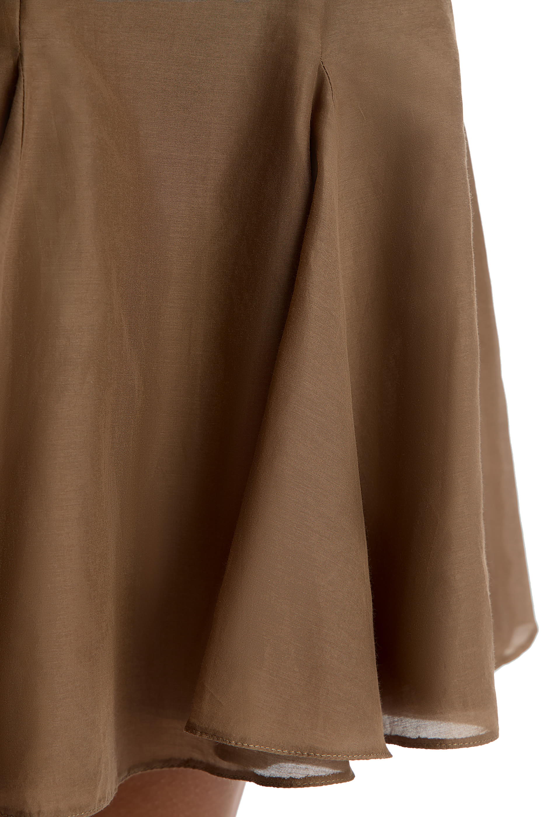 تنورة قصيرة بقصة  بتصميم حرف A حرير وقطن