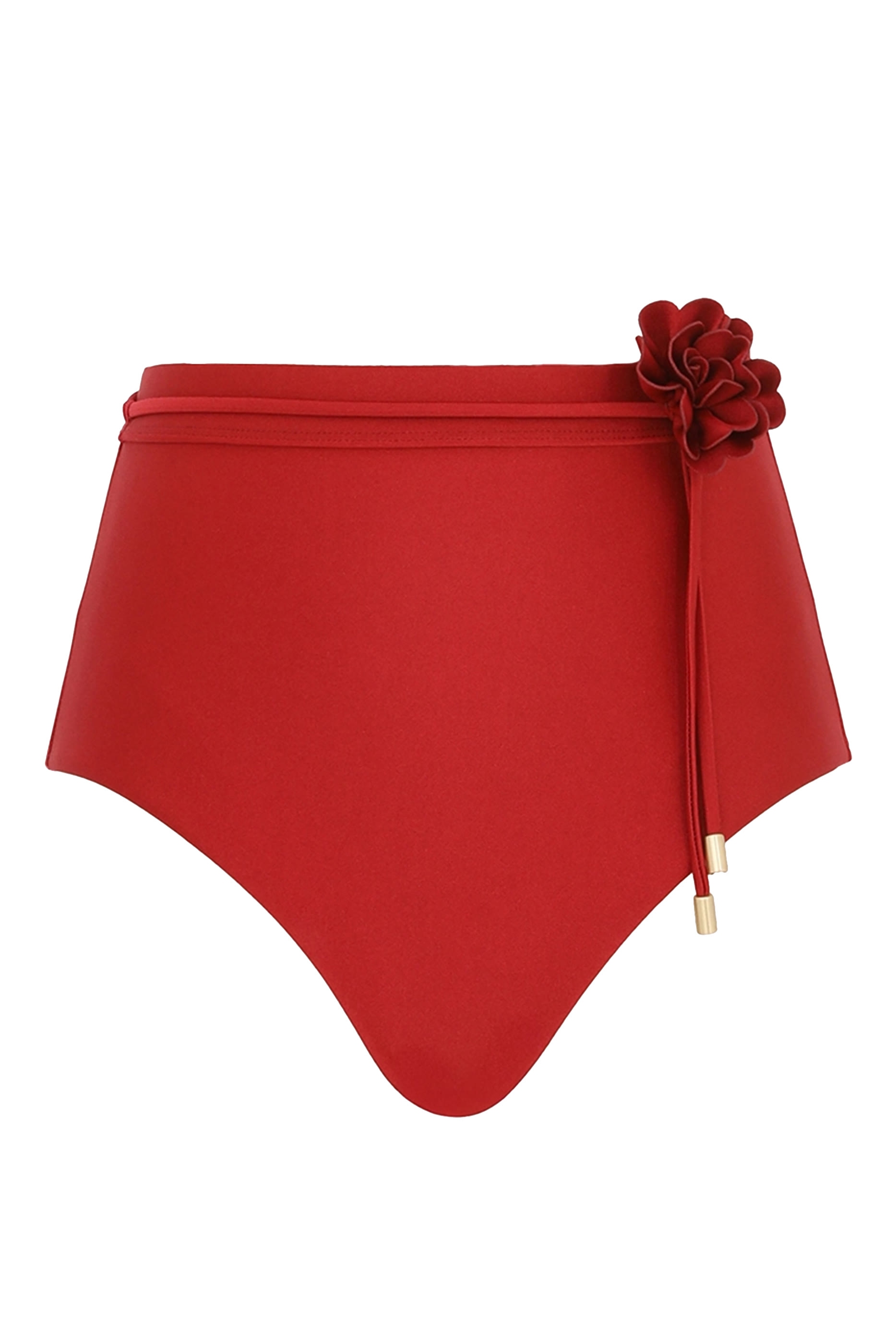 بنطال كاسكاديان بخصر مرتفع مزين بزهرة