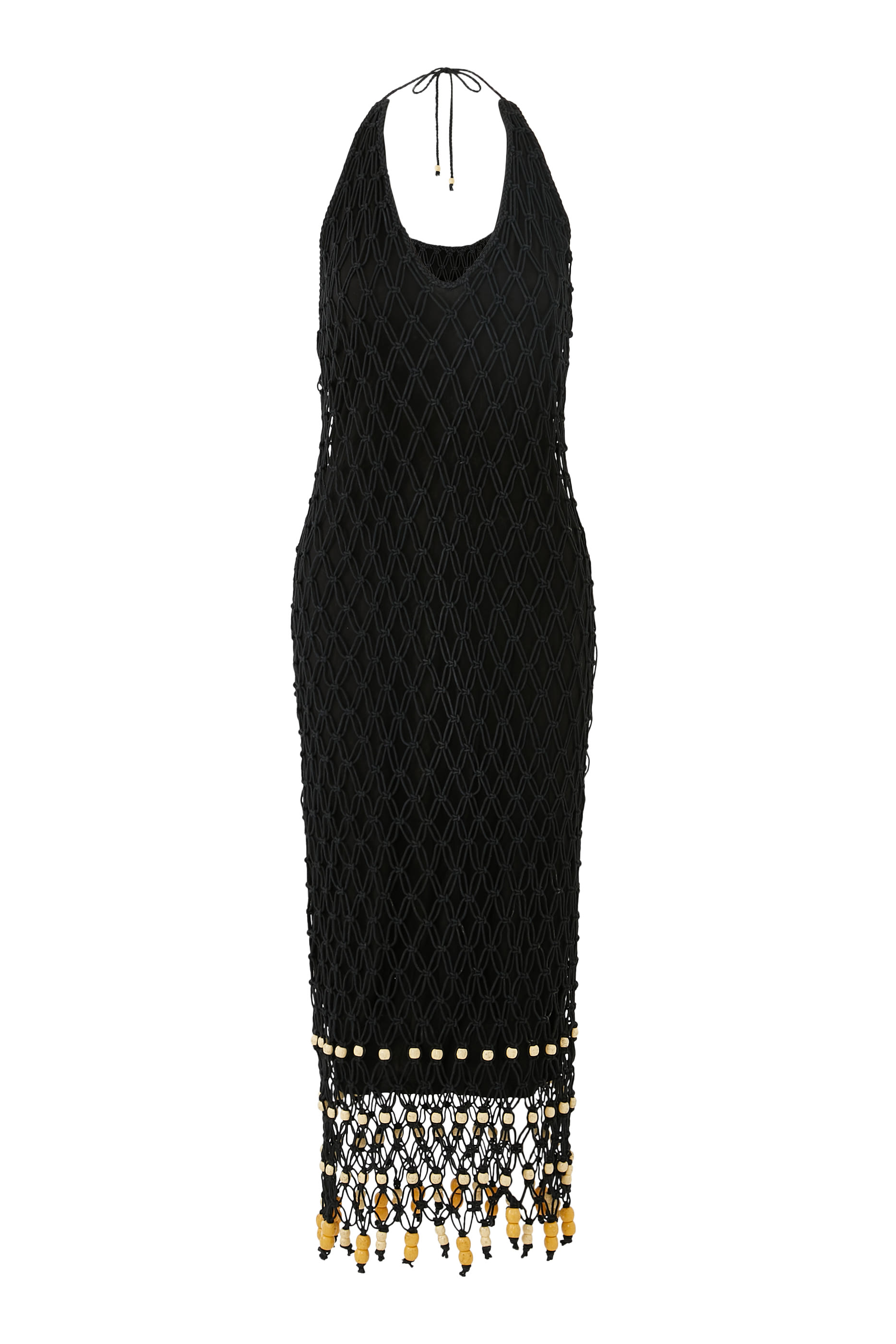 فستان ريس ماكراميه طويل null