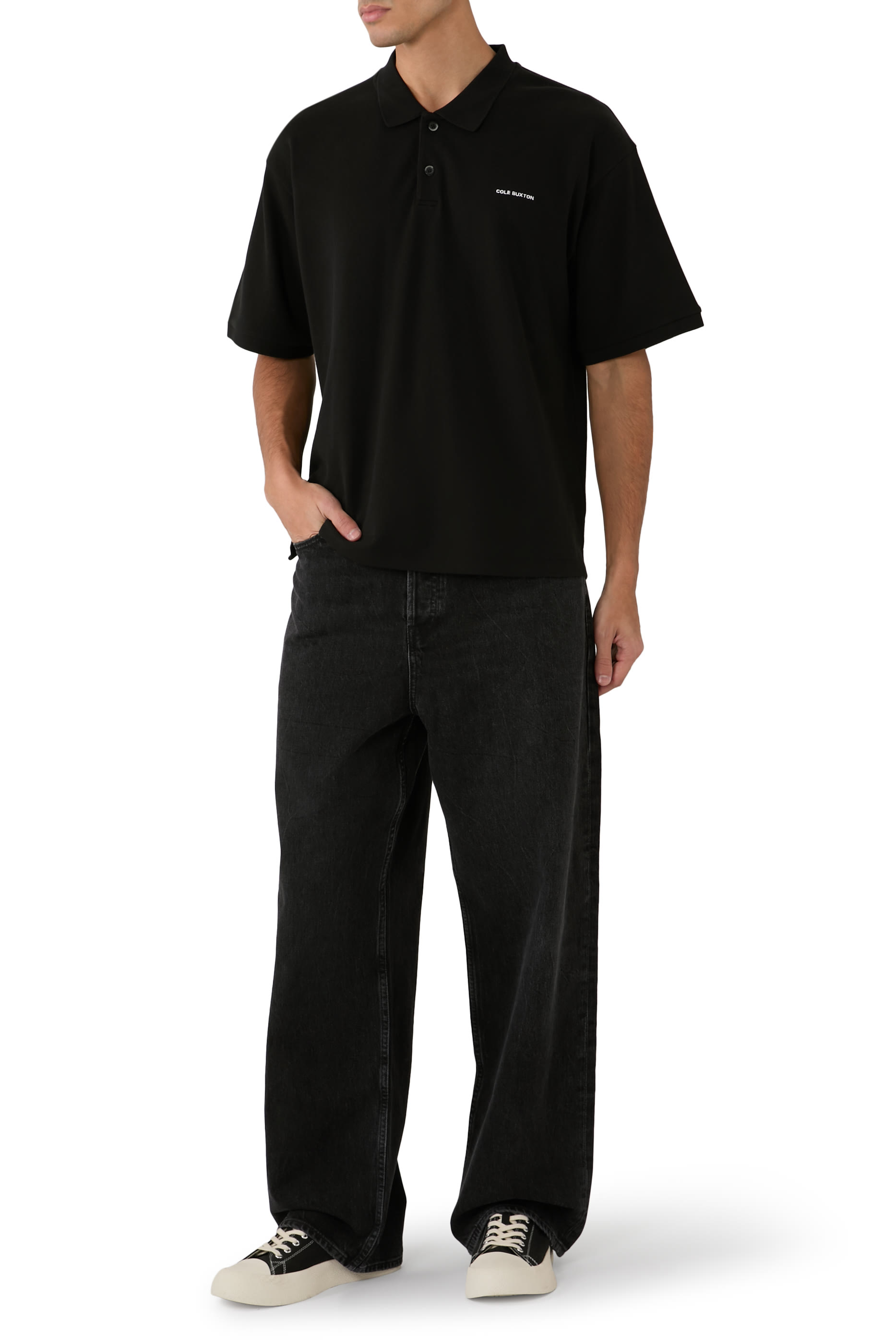 بنطال جينز فضفاض دنيم