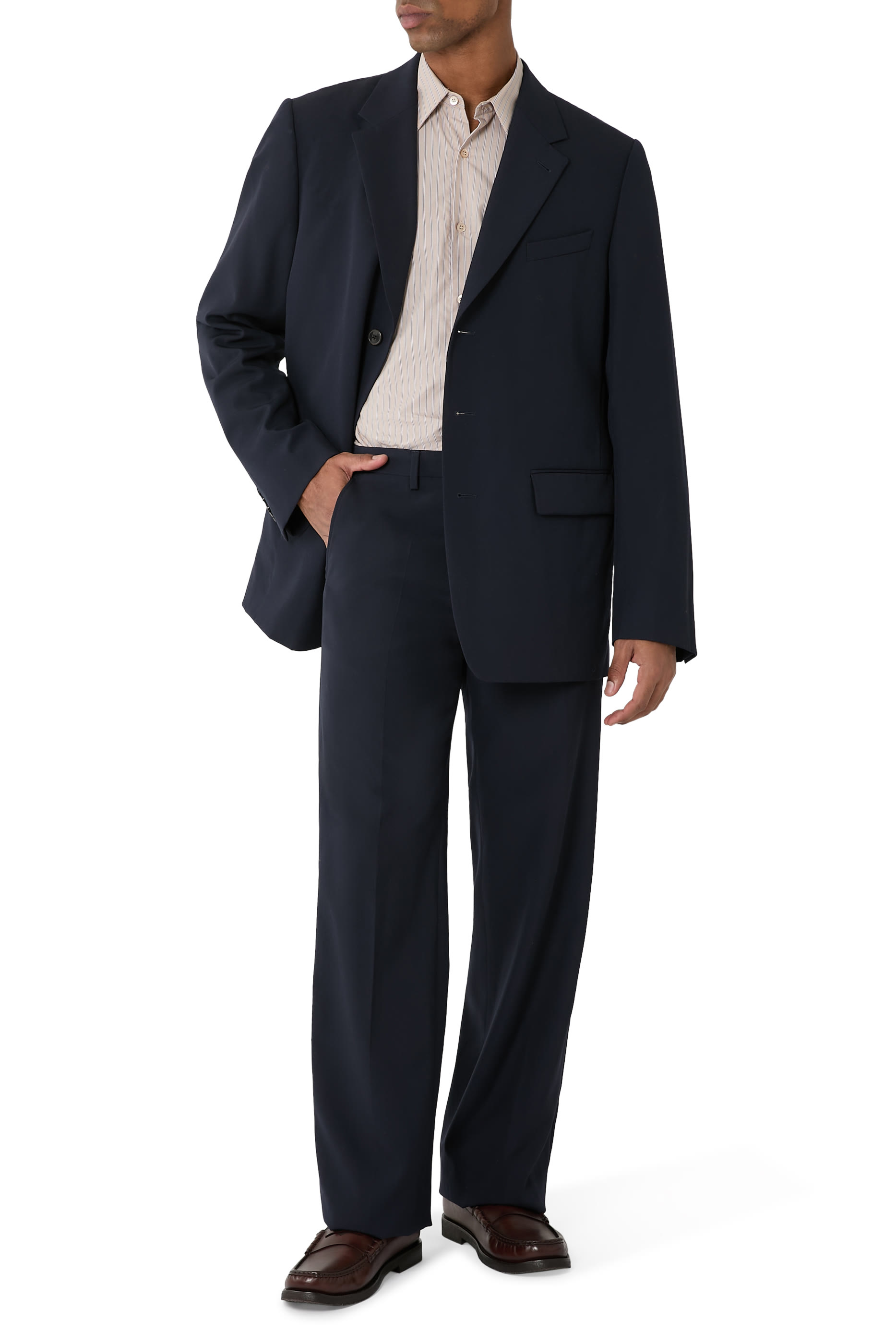  قميص مخطط بأكمام طويلة