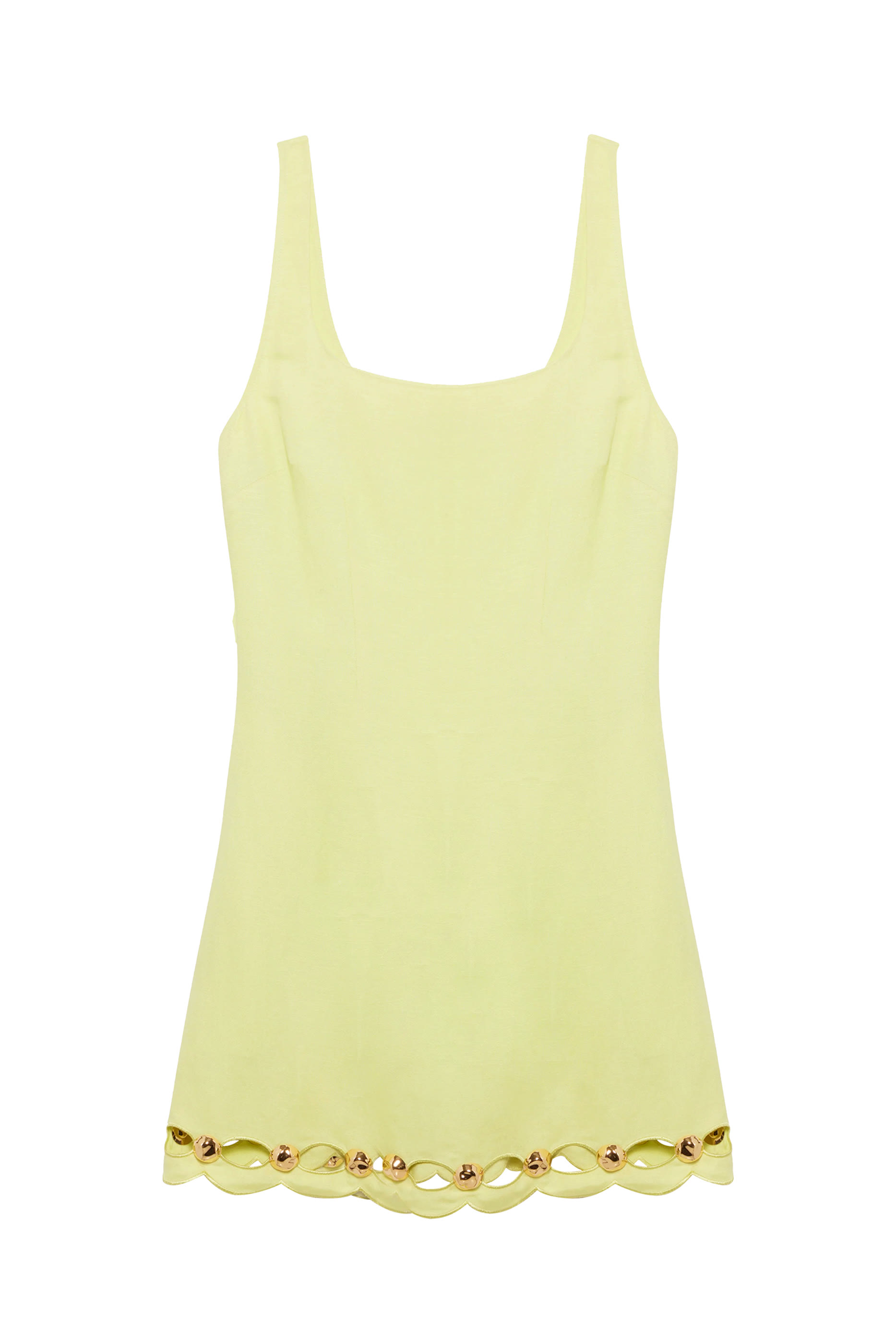  فستان ليندلي مرصع بأحجار كتان