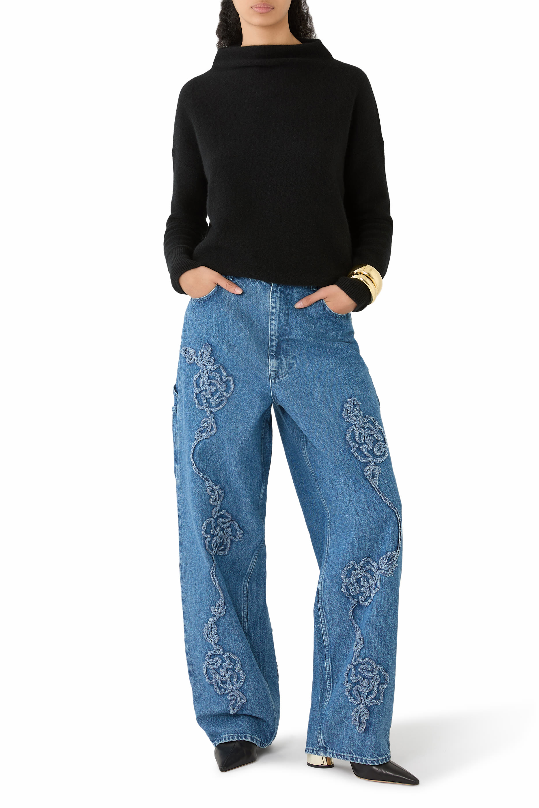 بنطال جينز بويفرند دنيم