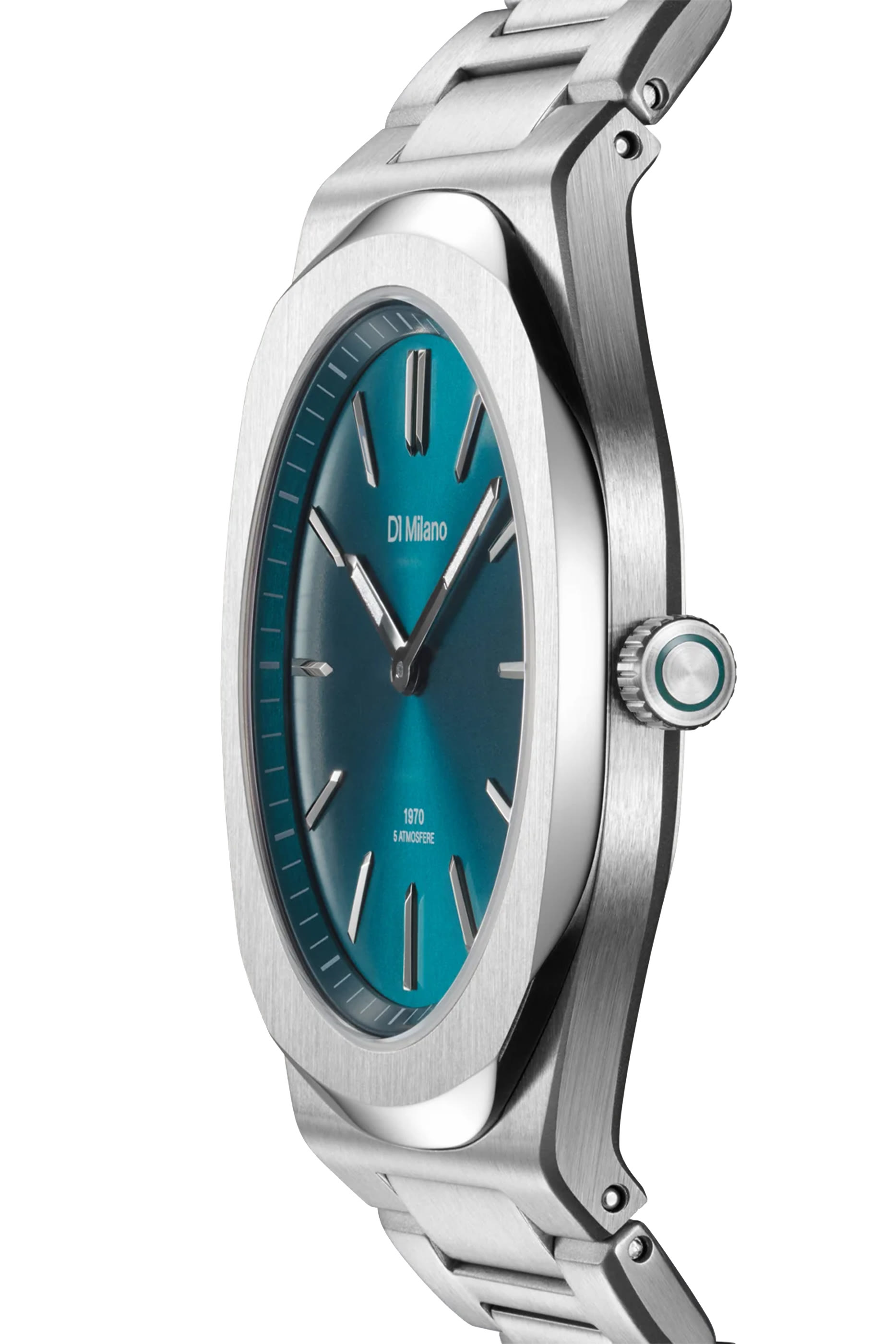 ساعة بسوار رفيع بارز الملمس