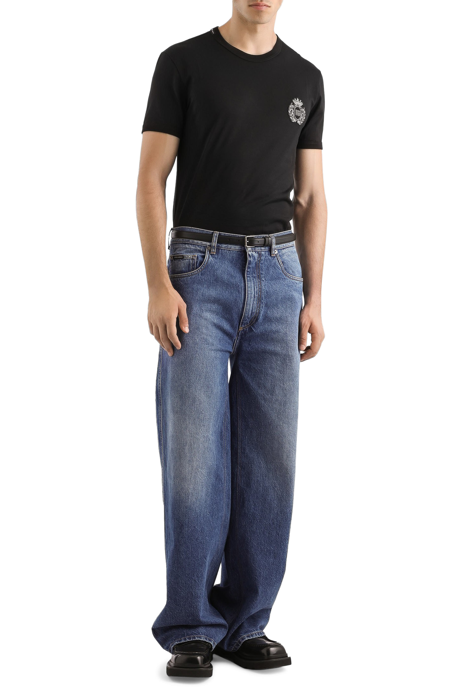 تيشيرت برقعة بتصميم دروع الفروسية قطن