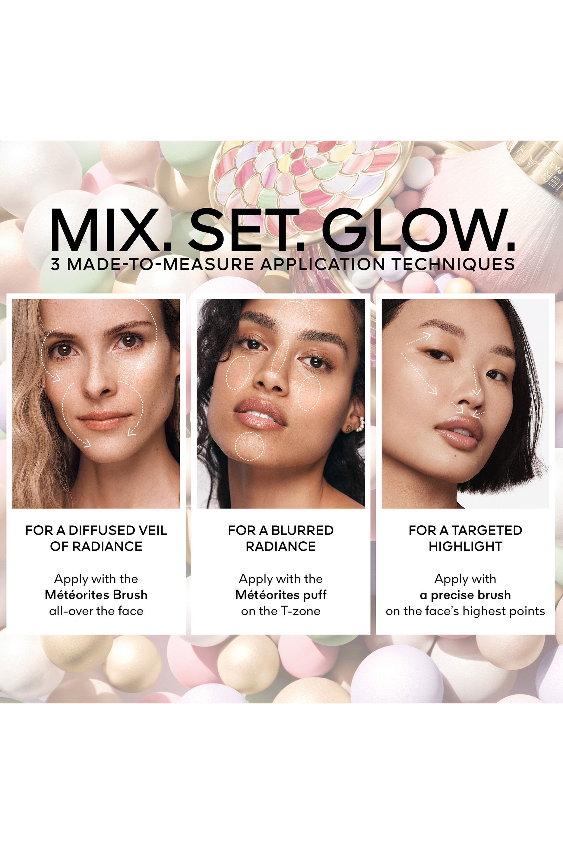 كرات بودرة ميتيوريتس لتثبيت المكياج