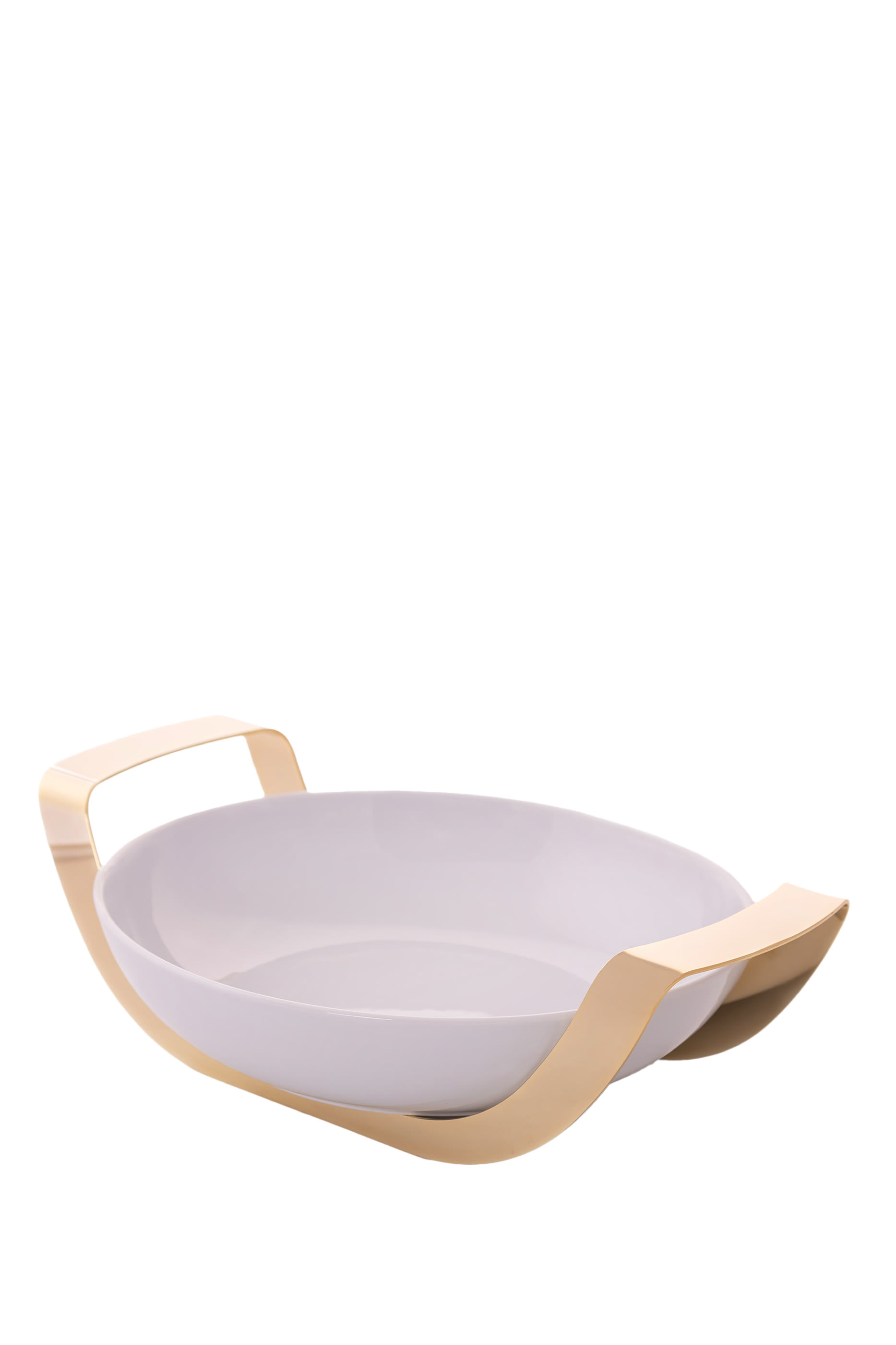 طبق دائري بورسلين بحامل ستانلس ستيل