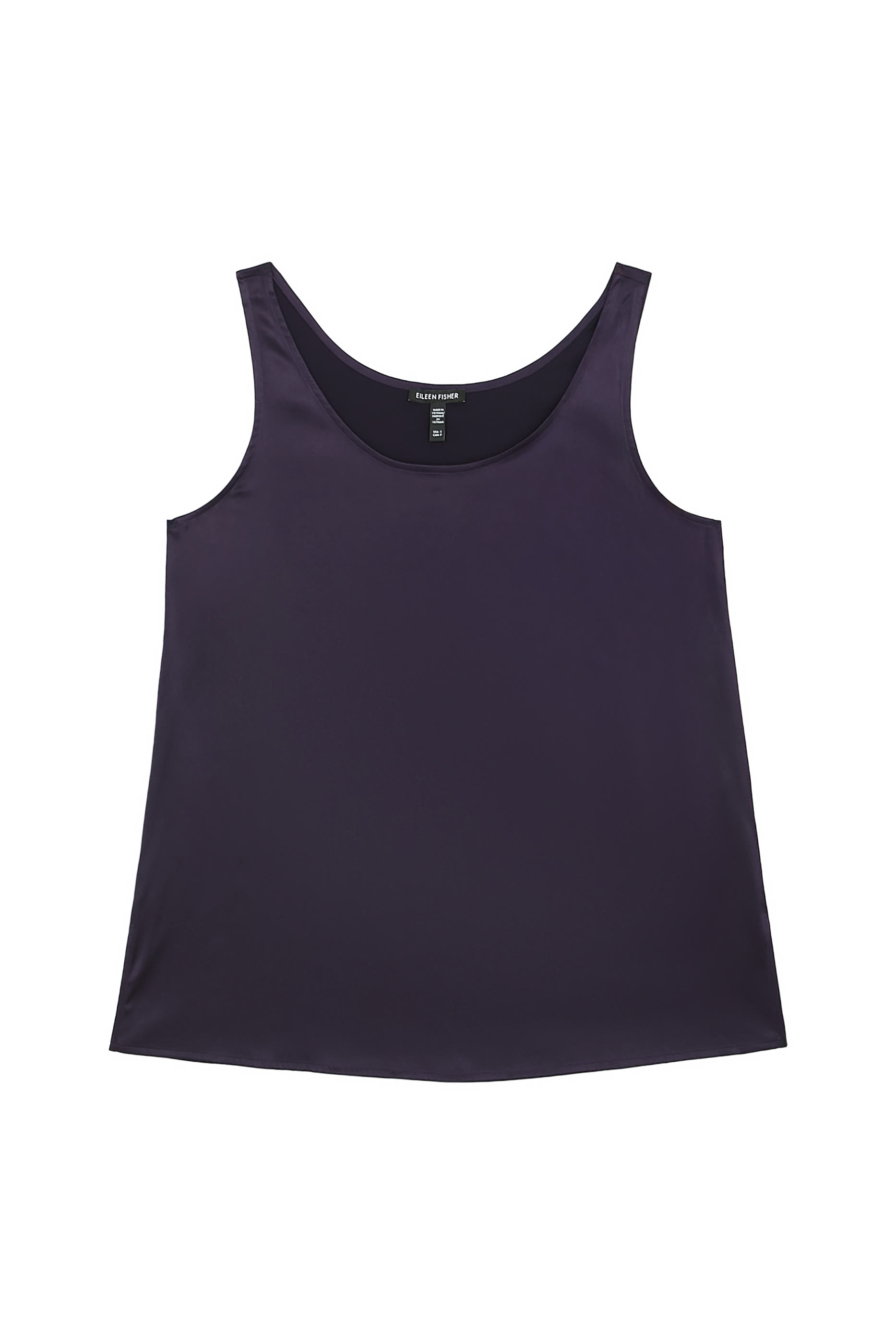 بلوزة بلا أكمام بياقة عميقة حرير شارموز