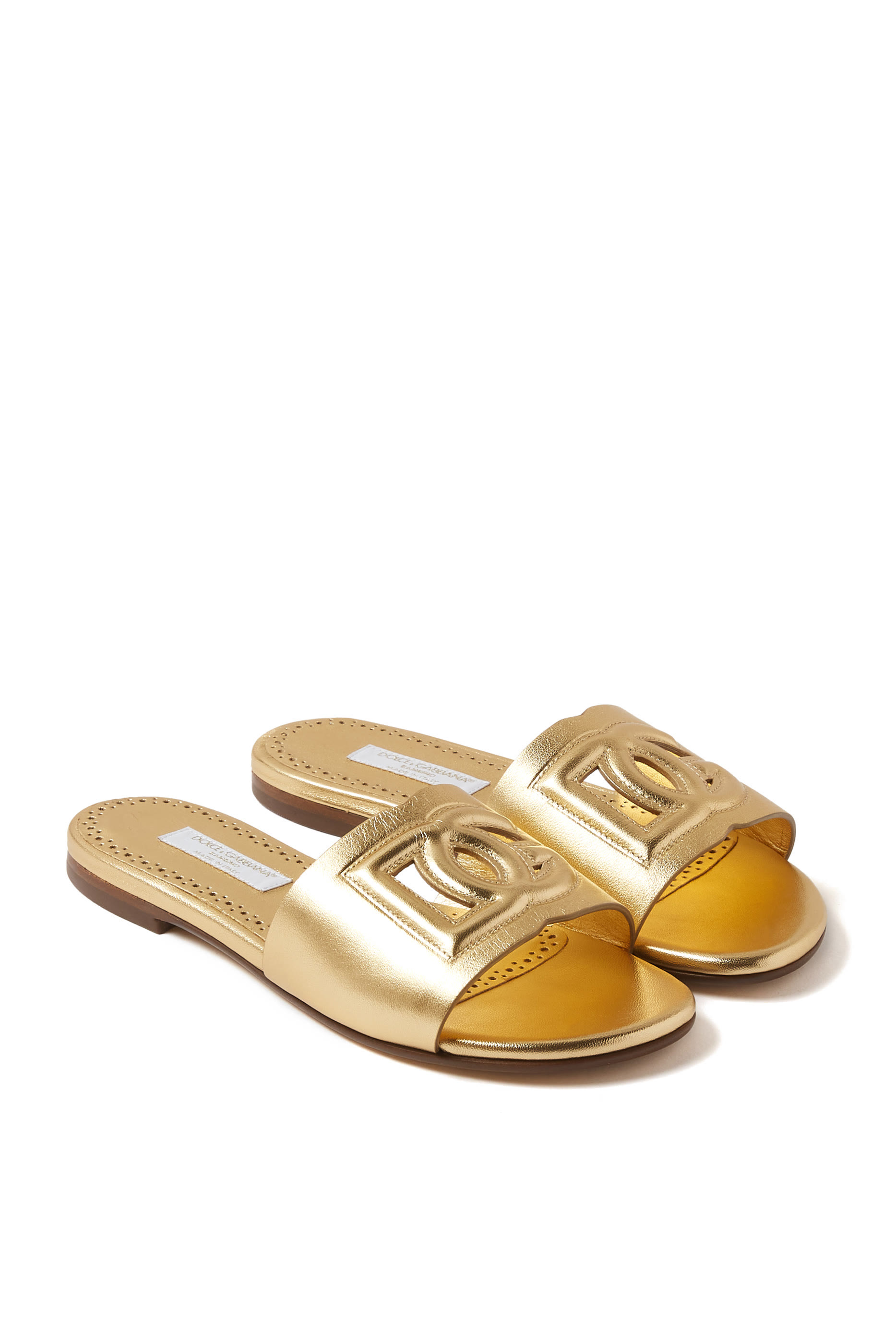 حذاء خفيف مزين بشعار حرفي الماركة جلد للأطفال