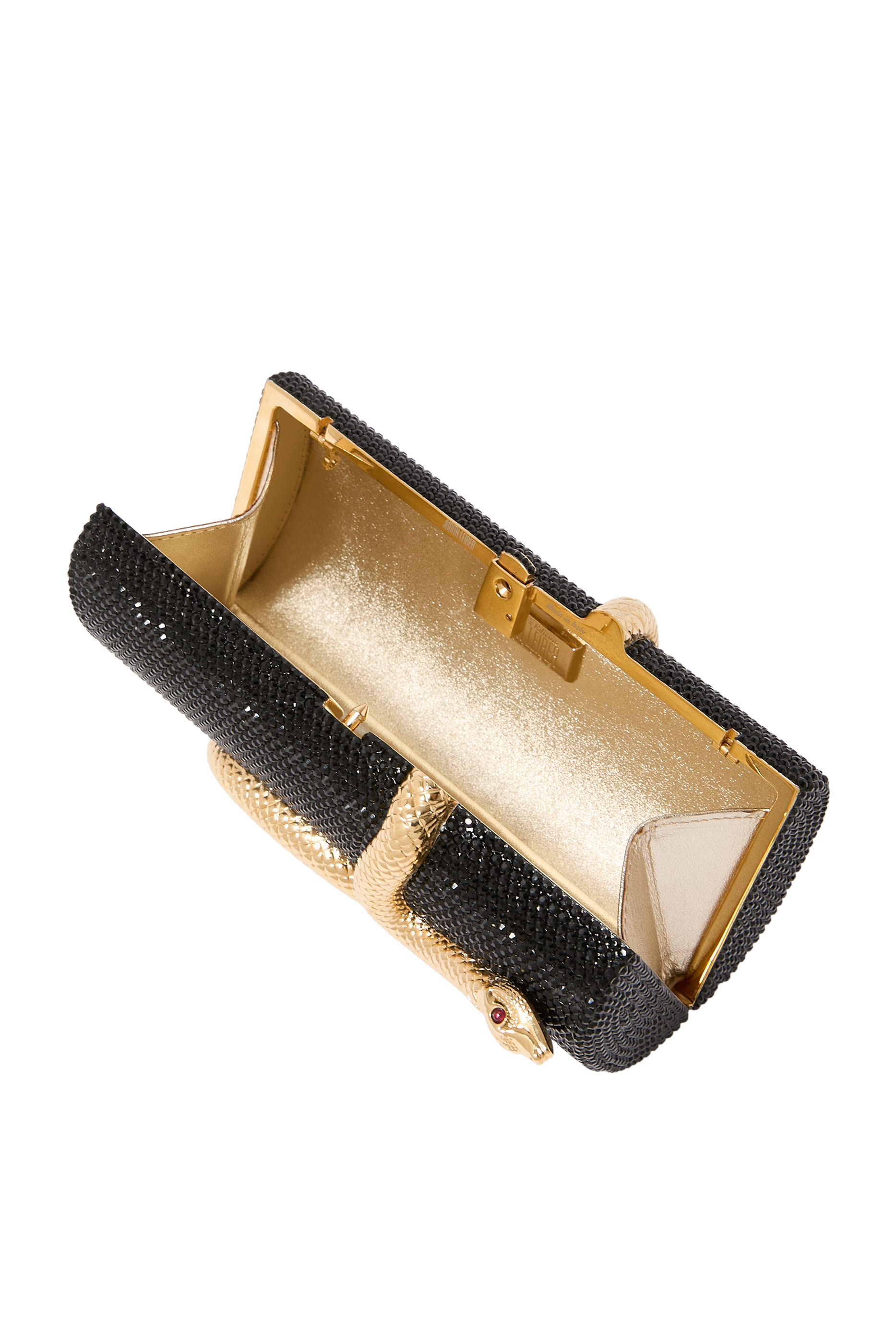 كلاتش سبايرل بنقشة أفعى مرصع بركريستال