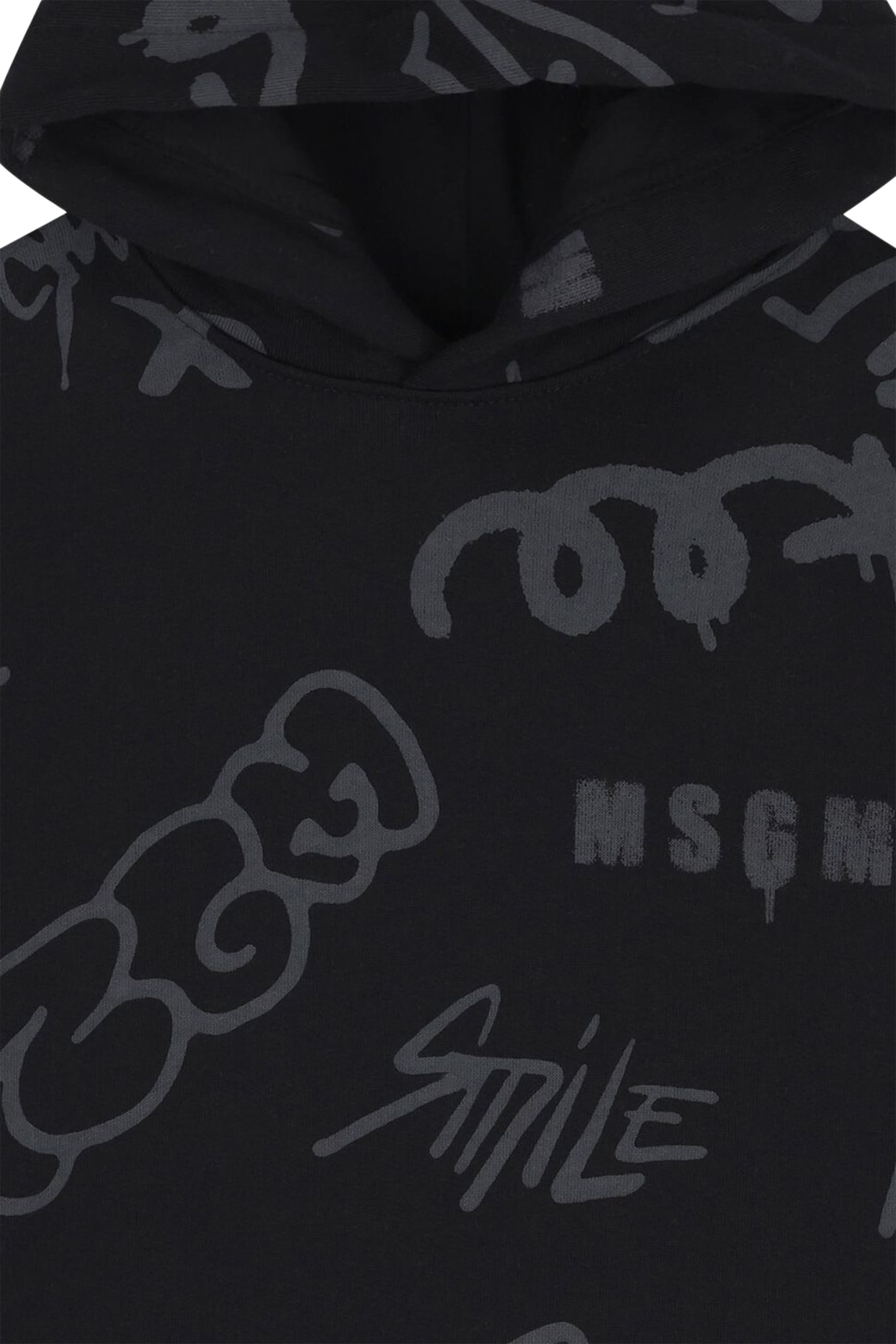 هودي بطبعة غرافيتية قطن للأطفال