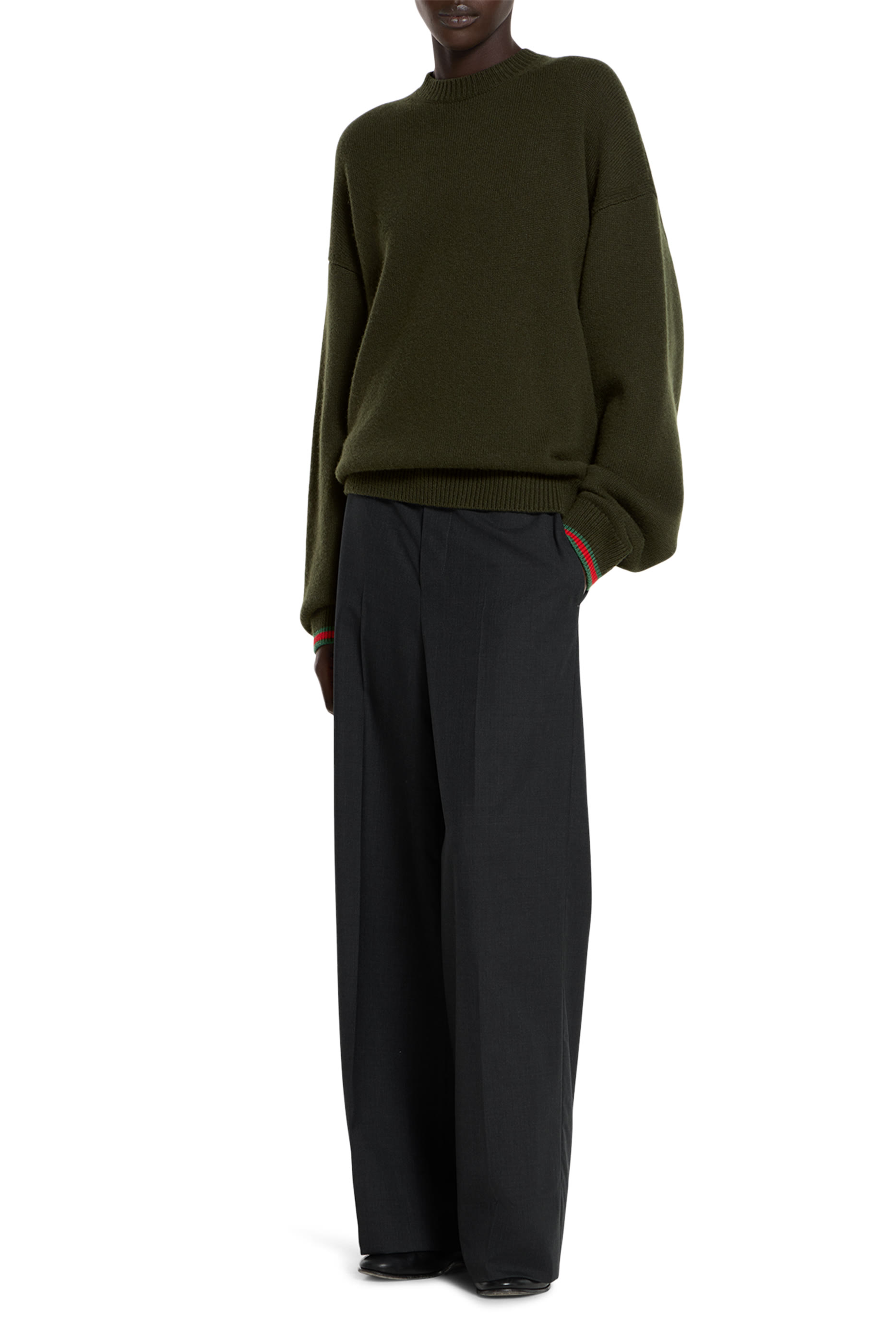 كنزة بشريط ويب صوف كشمير