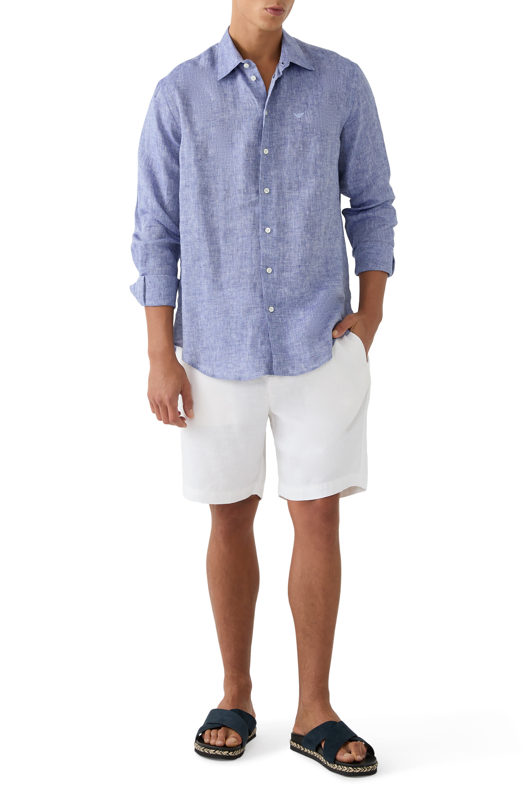 قميص بقصة ضيقة قطن