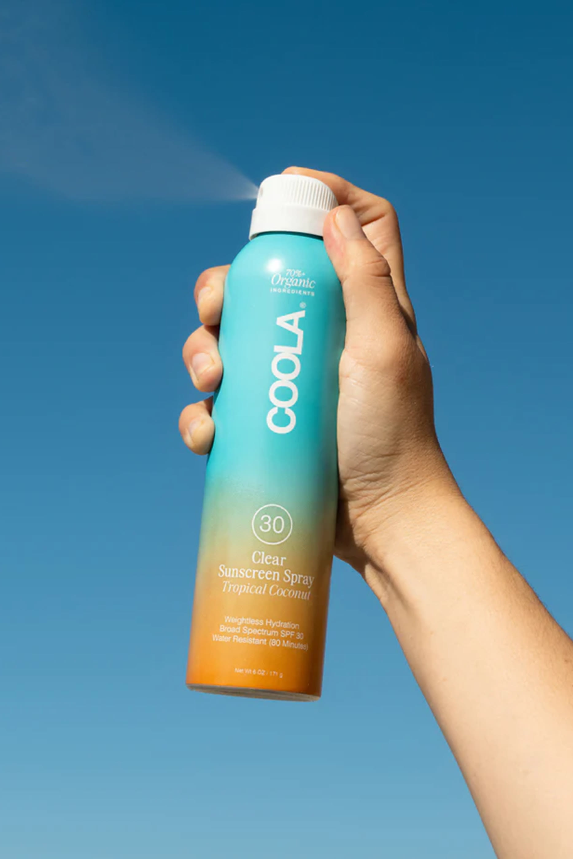 بخاخ كلاسيك عضوي لحماية الجسم من الشمس بعبير جوز الهند الاستوائي SPF30