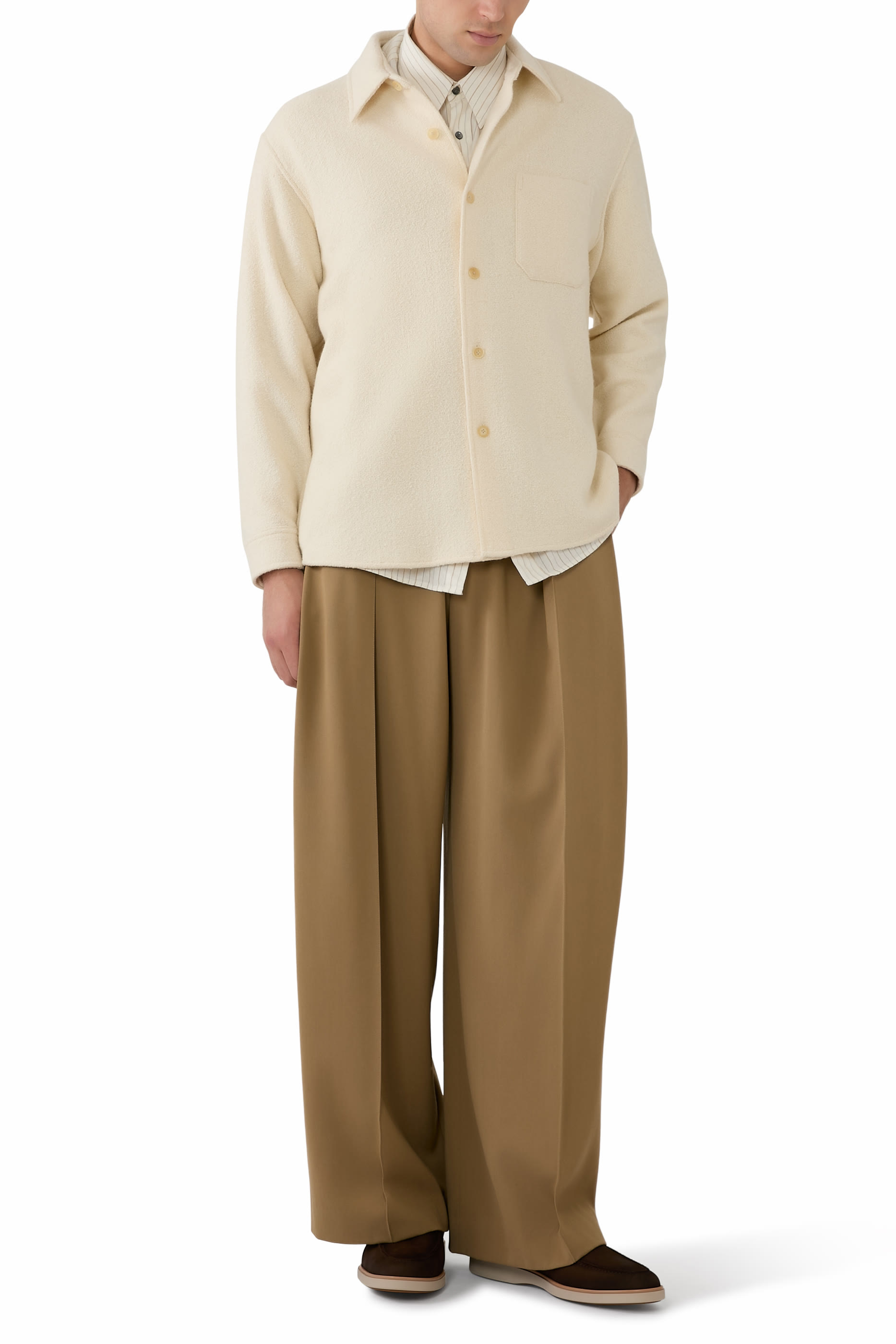 Homespun Tweed Shirt Blouson