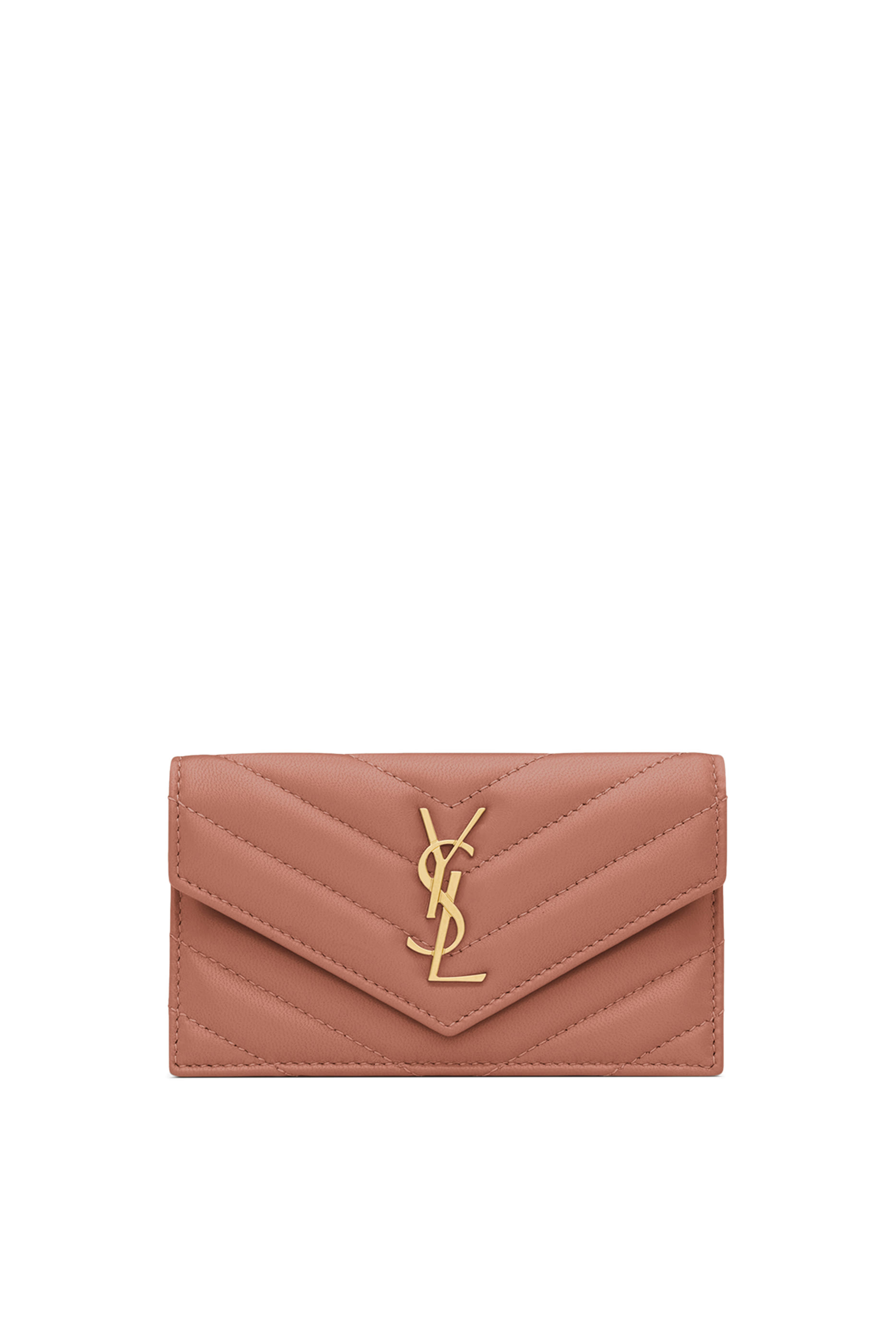 حافظة بطاقات فراجمنتس بغطاء قلاب وشعار الماركة جلد حمل