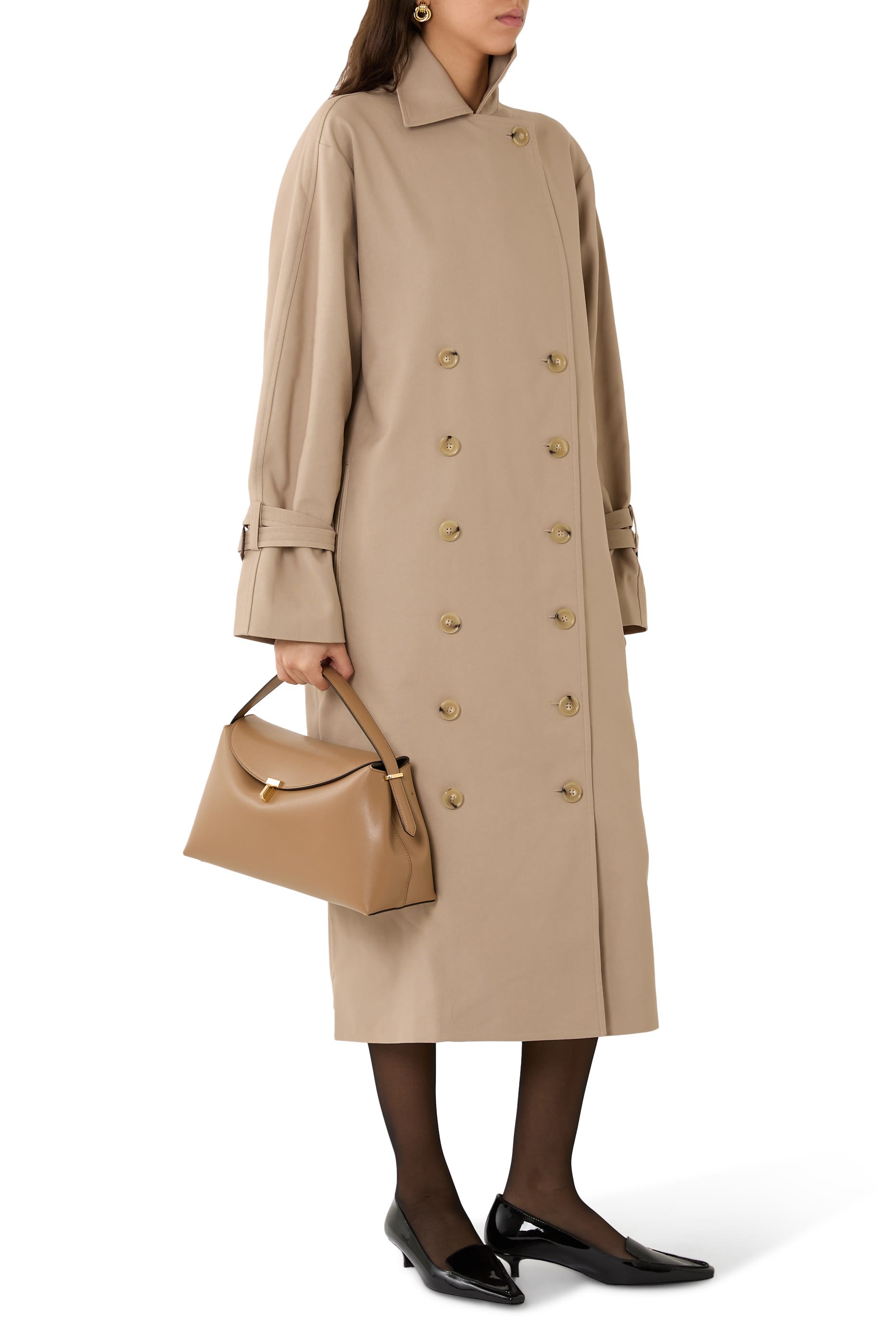 حقيبة بإغلاق T ويد علوية جلد