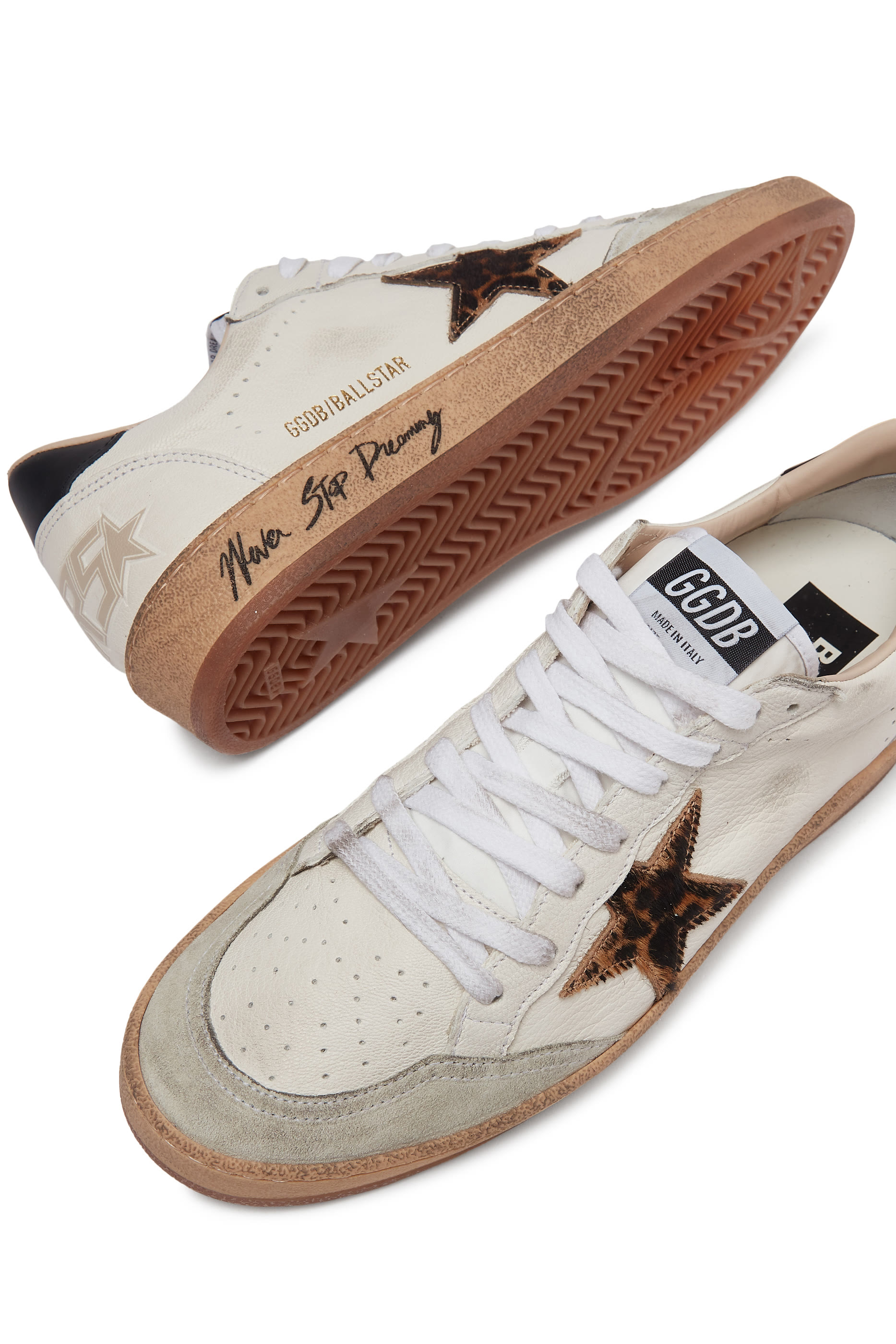 سنيكرز بول ستار بنقشة جلد الفهد جلد حصان فاخر