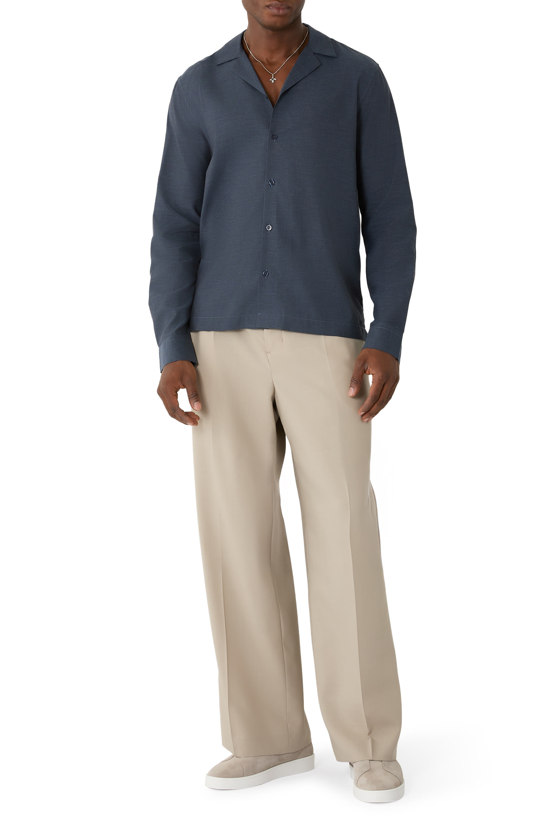 قميص سافرا بنقشة هيرنغ بون قطن فلانيل