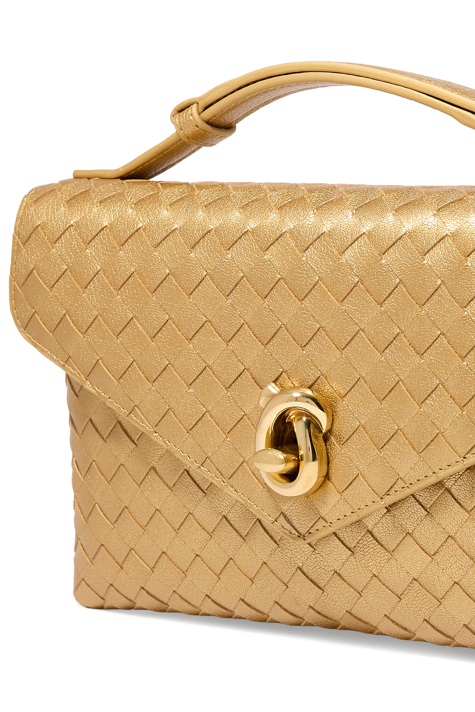 حقيبة كروس بقفل على شكل عقدة