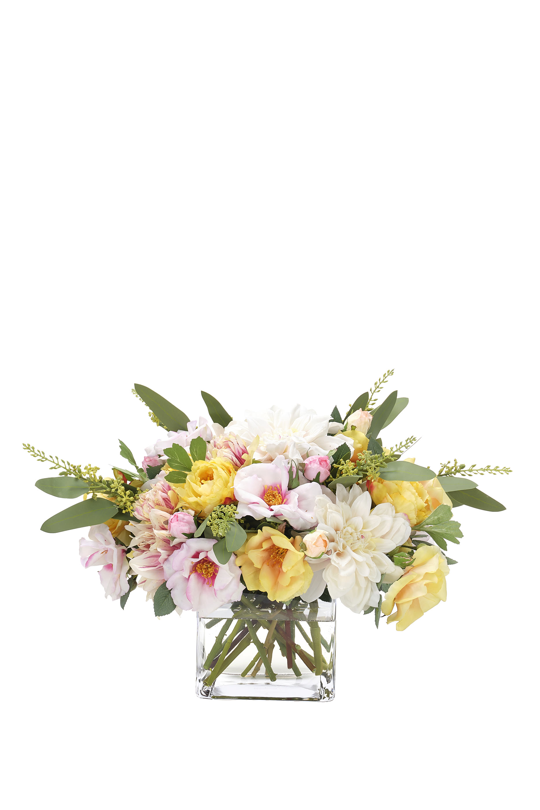 باقة زهور صفراء مختلطة حرير