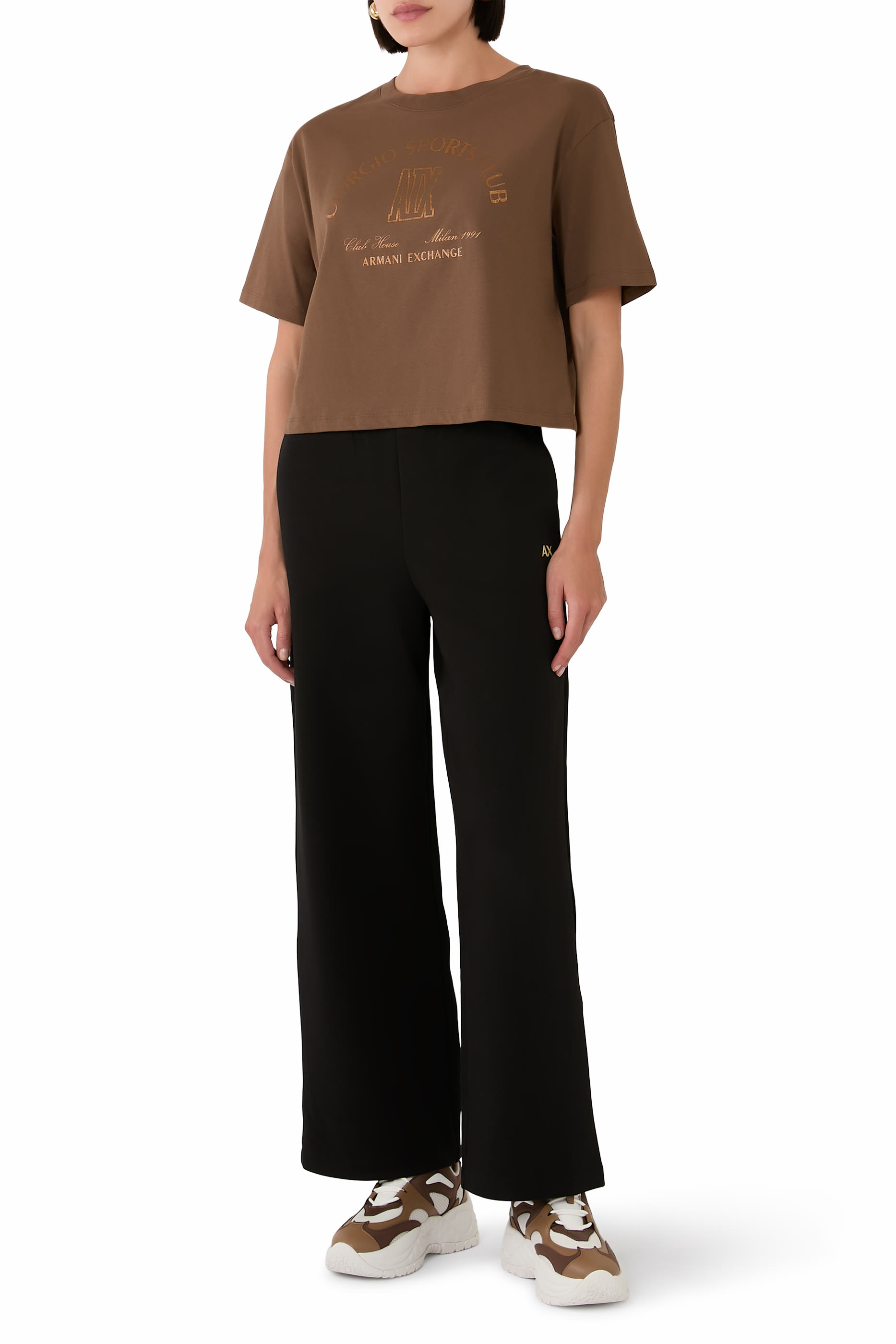  تيشيرت كلاود هاوس قصير بشعار الماركة