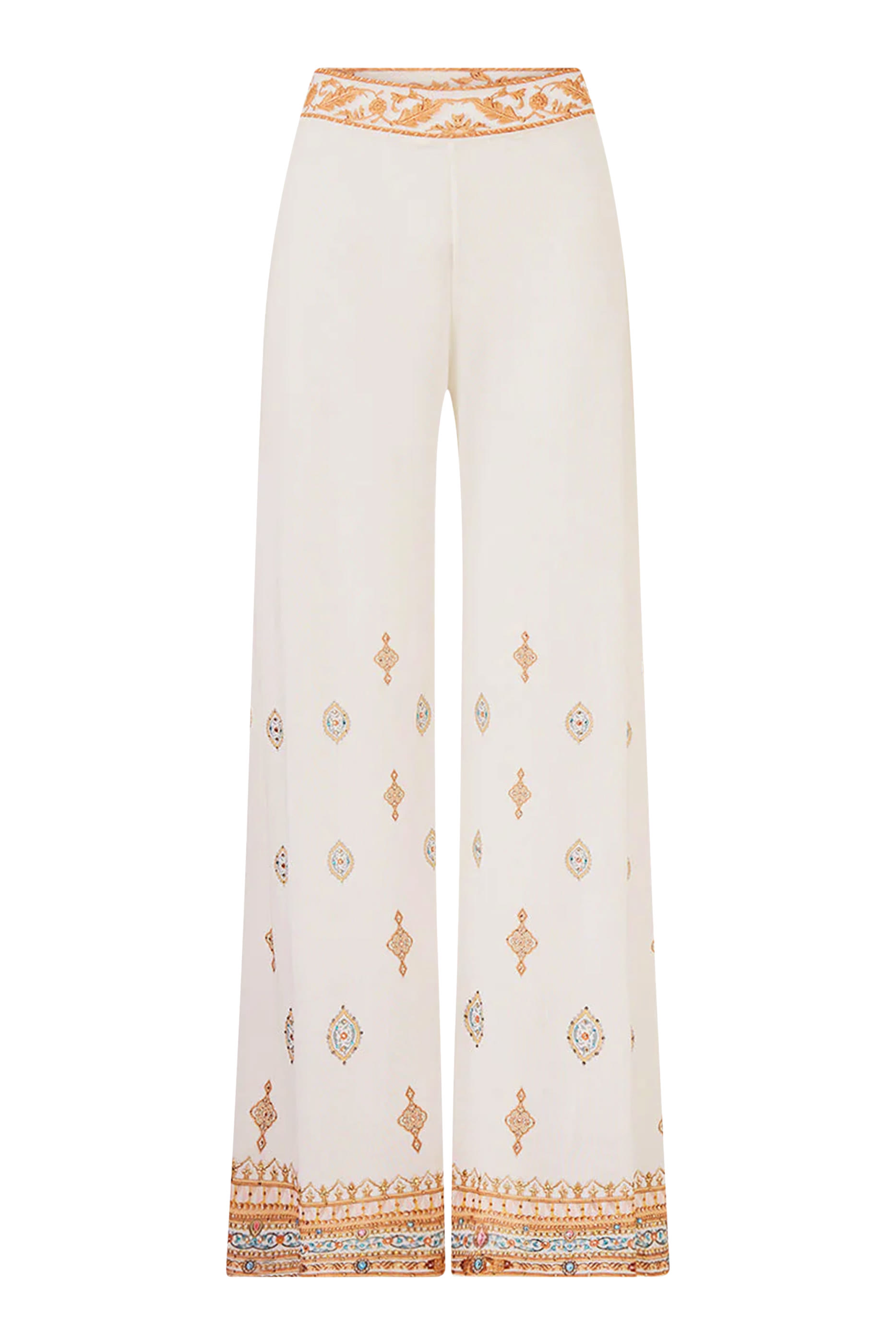 بنطال بقصة مستقيمة قماش شبكي