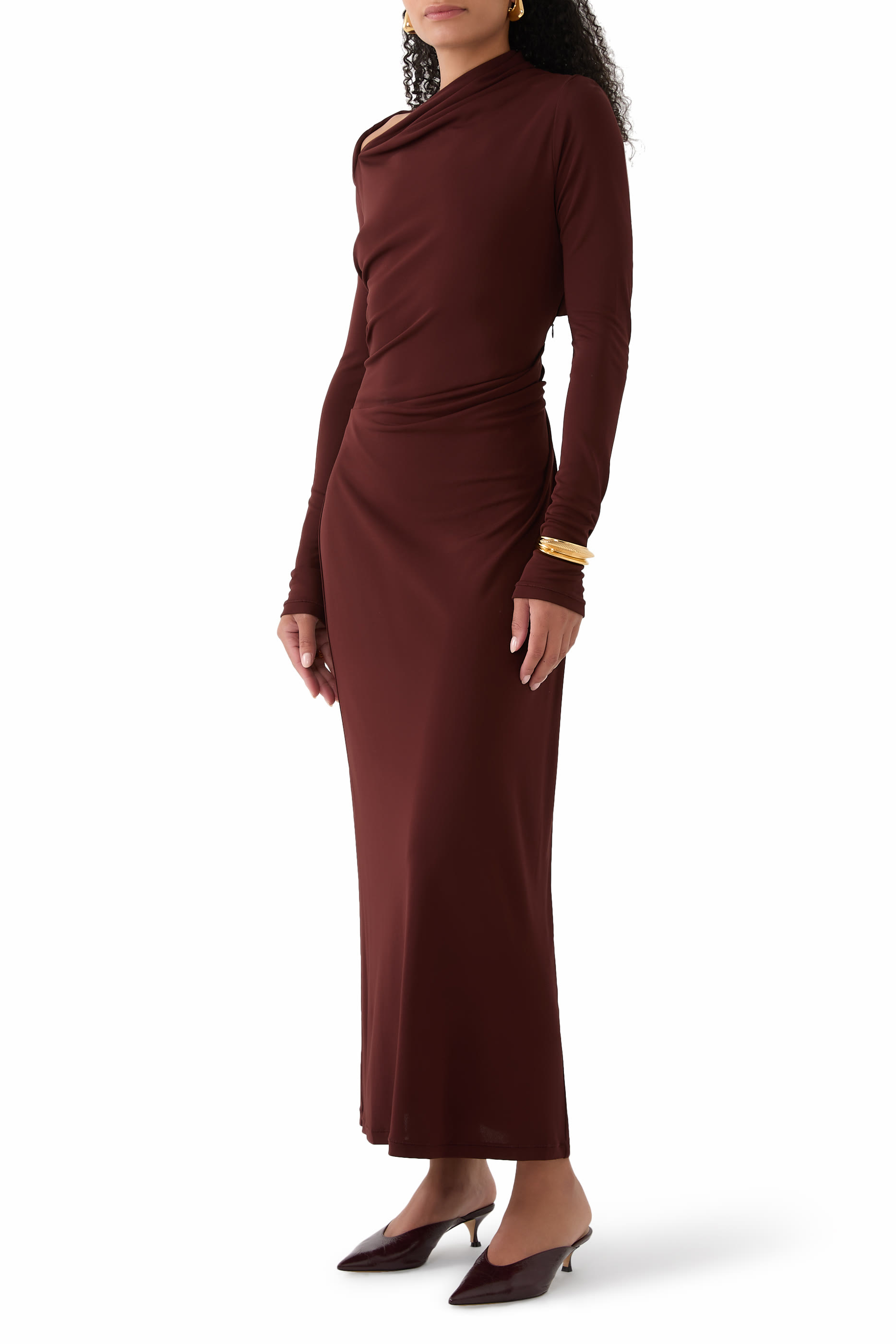 فستان ماي بأكمام طويلة