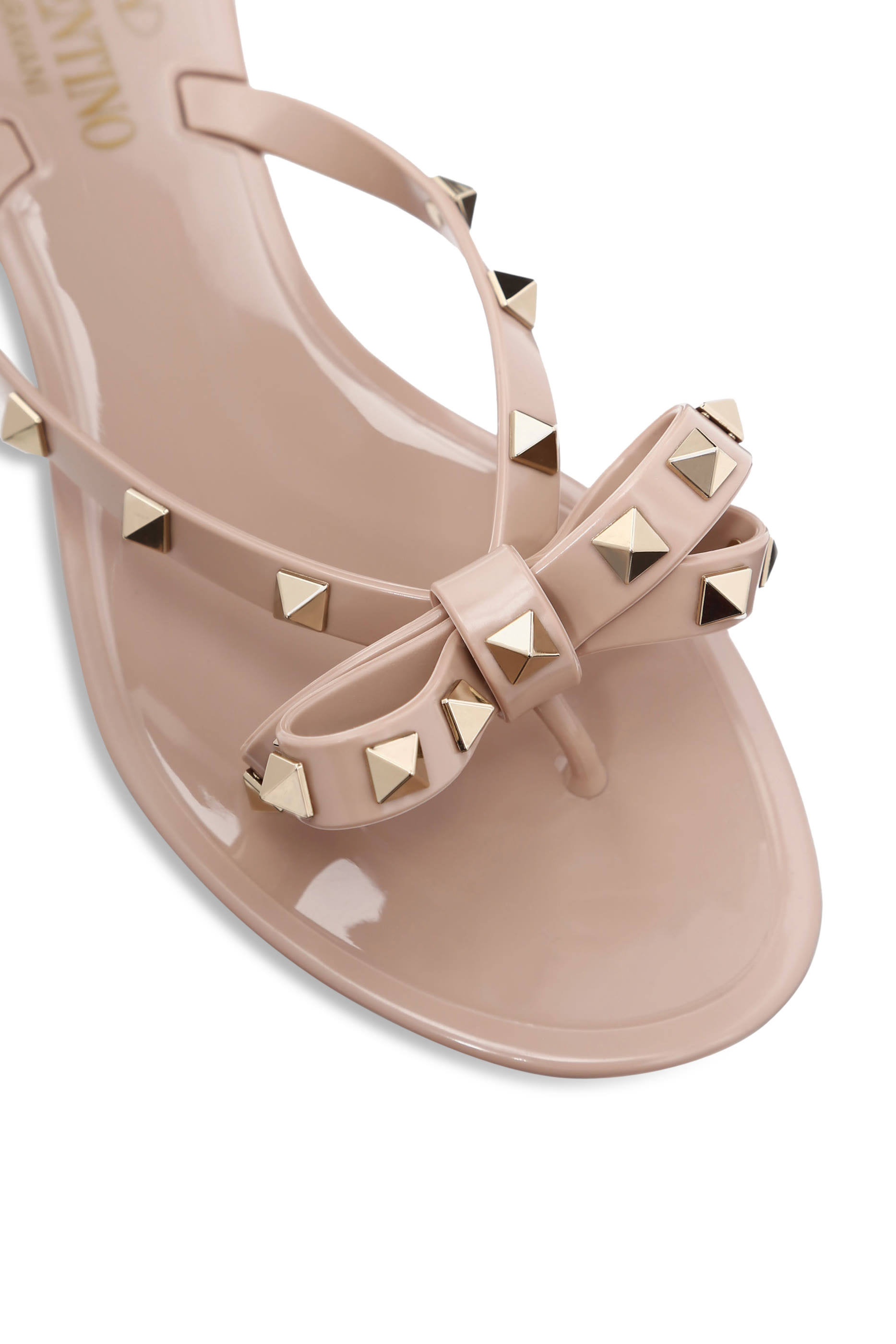 حذاء خفيف فالنتينو جارافاني مطاط مزين بحلي هرمية