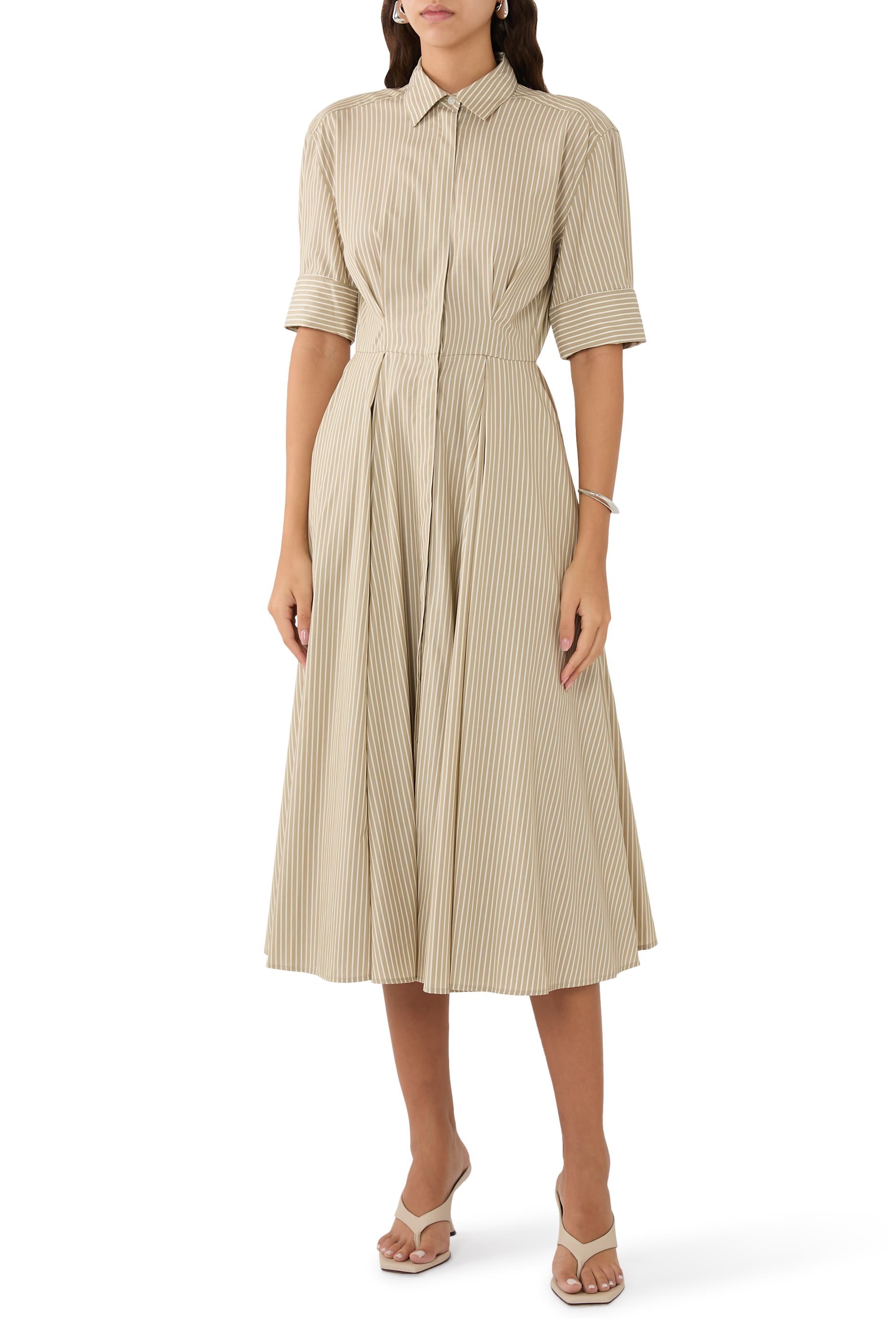 فستان ايدن مخطط بوبلين